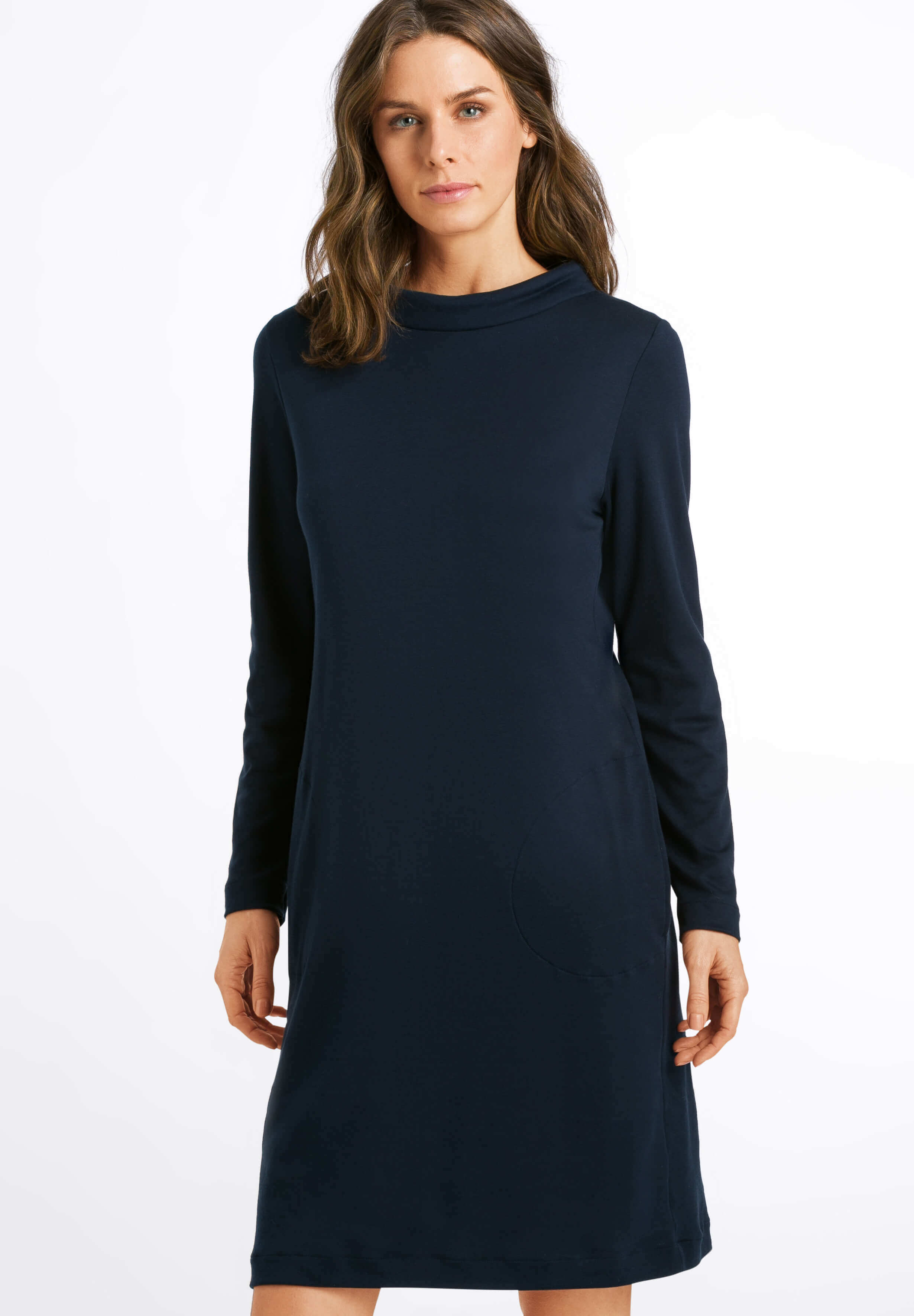 Ночная рубашка с длинным рукавом. Цвет Синий (071610)