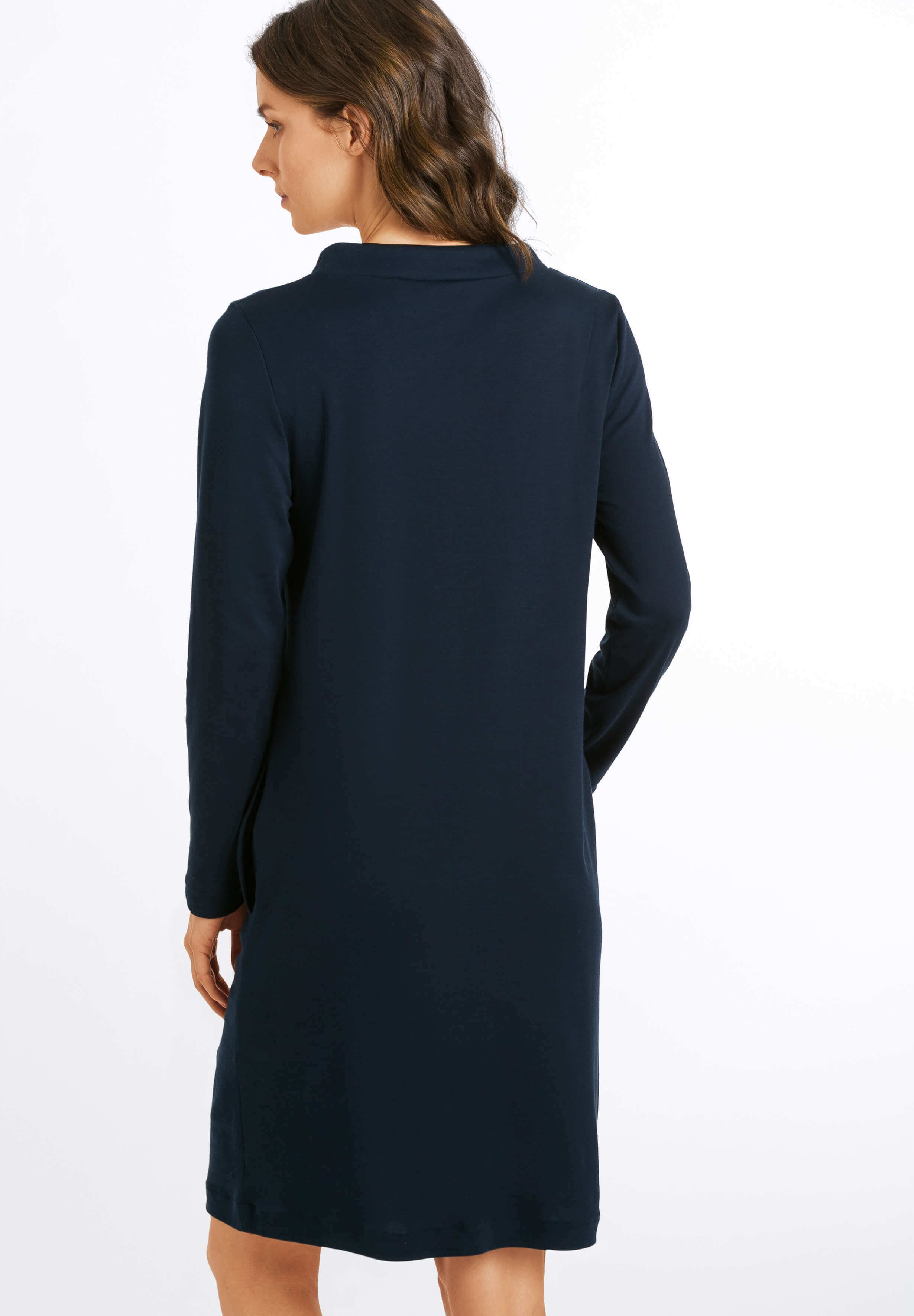 Ночная рубашка с длинным рукавом. Цвет Синий (071610)