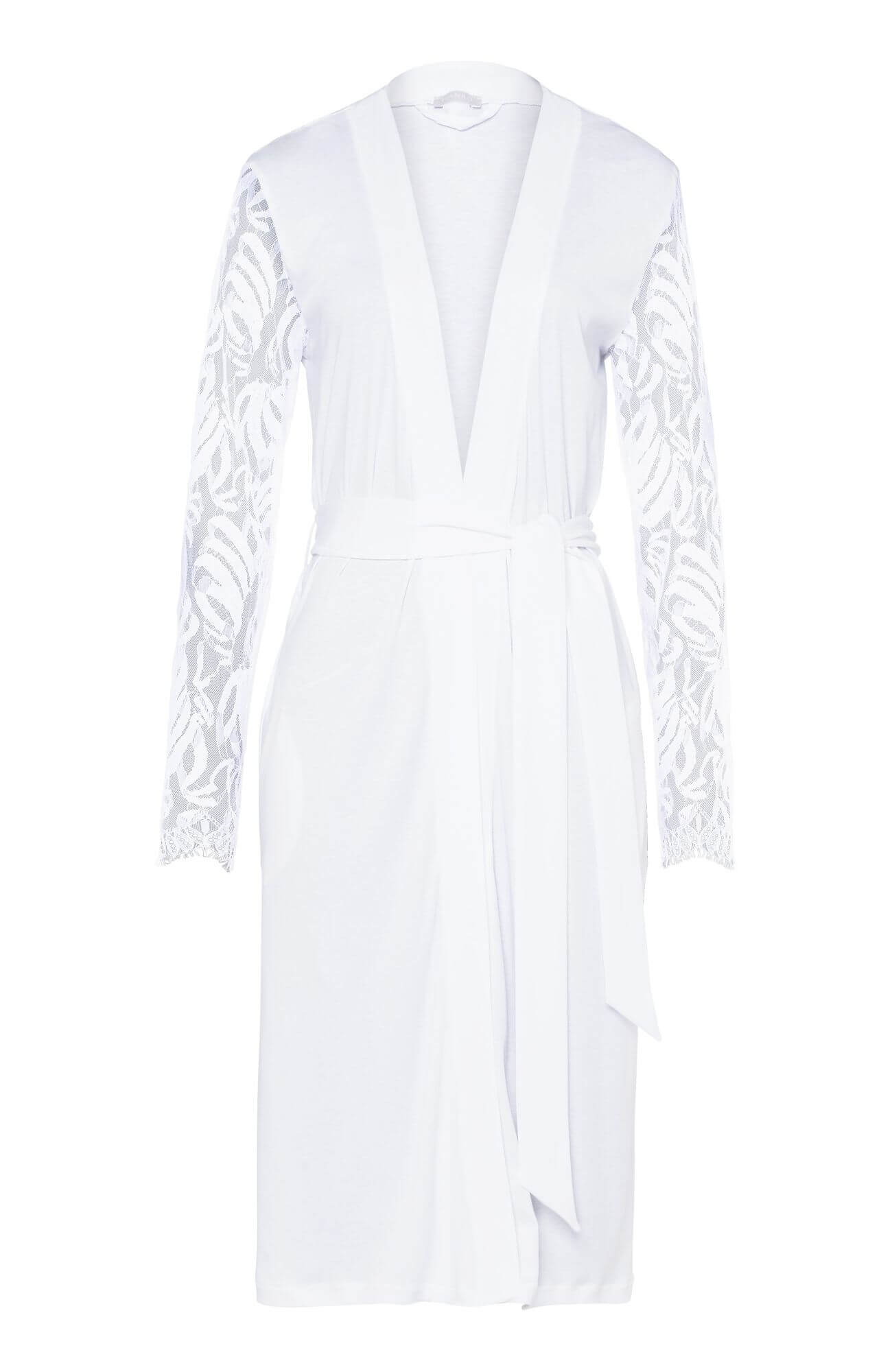 Хлопковый халат с кружевом. Цвет Белый (070101)