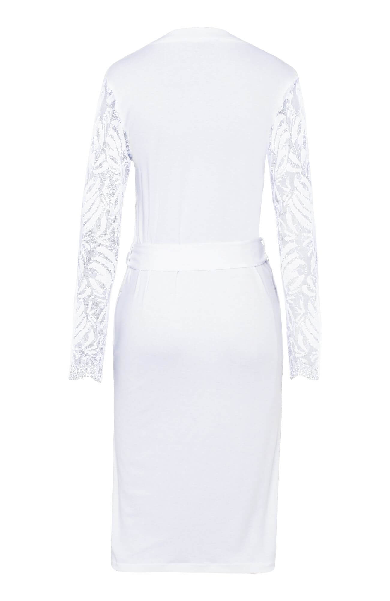 Хлопковый халат с кружевом. Цвет Белый (070101)