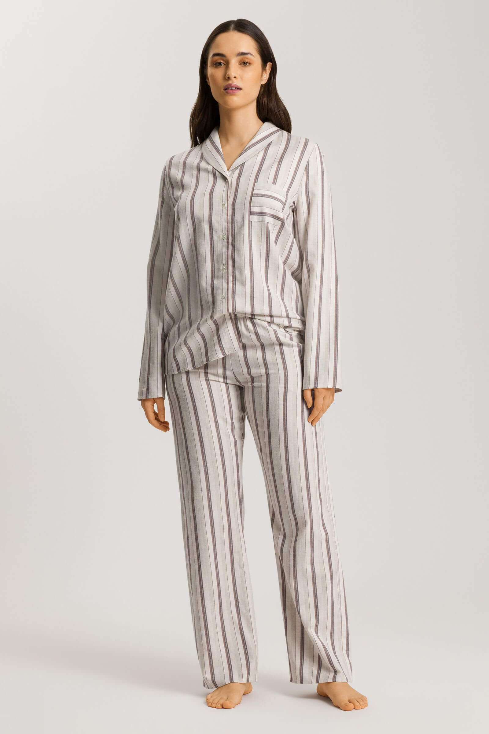 Пижамная рубашка с длинным рукавом. Цвет Бежевый (072165)