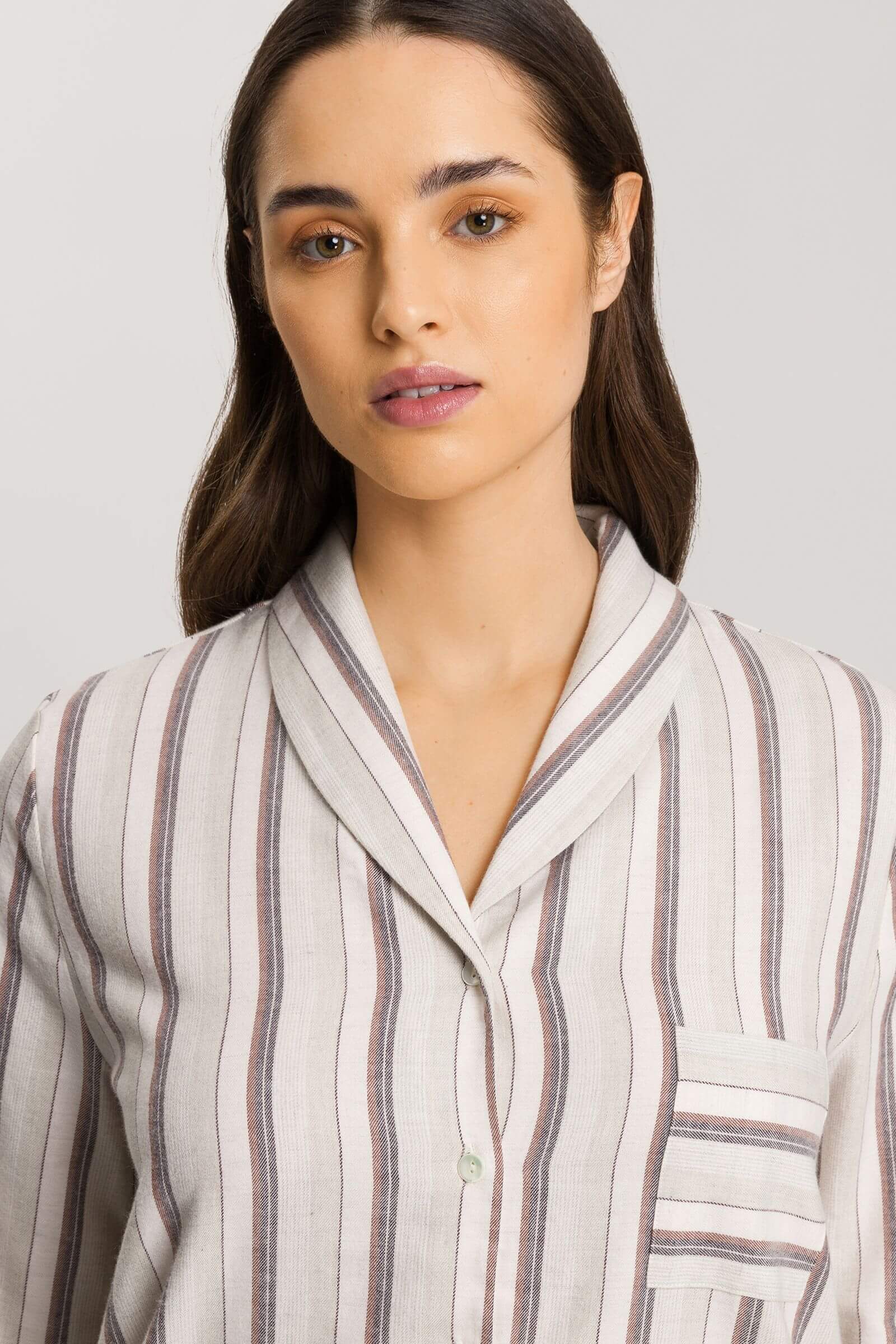 Пижамная рубашка с длинным рукавом. Цвет Бежевый (072165)