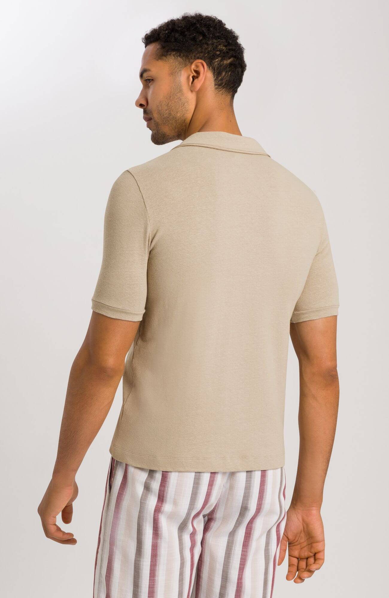 Поло из льна и хлопка. Цвет Бежевый (072809)