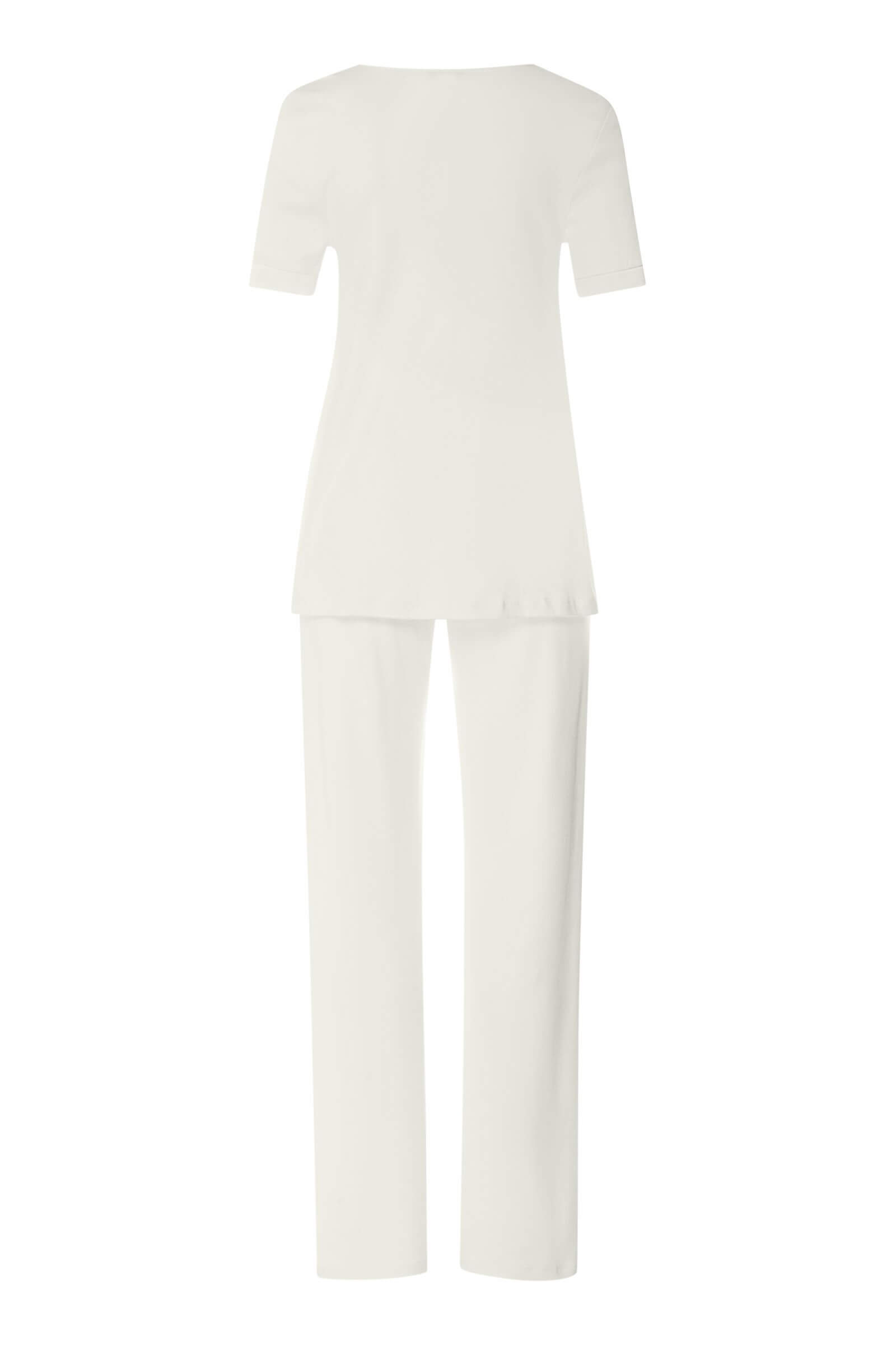 Пижама из мерсеризованного хлопка с шелковой отделкой. Цвет Кремовый (072123)