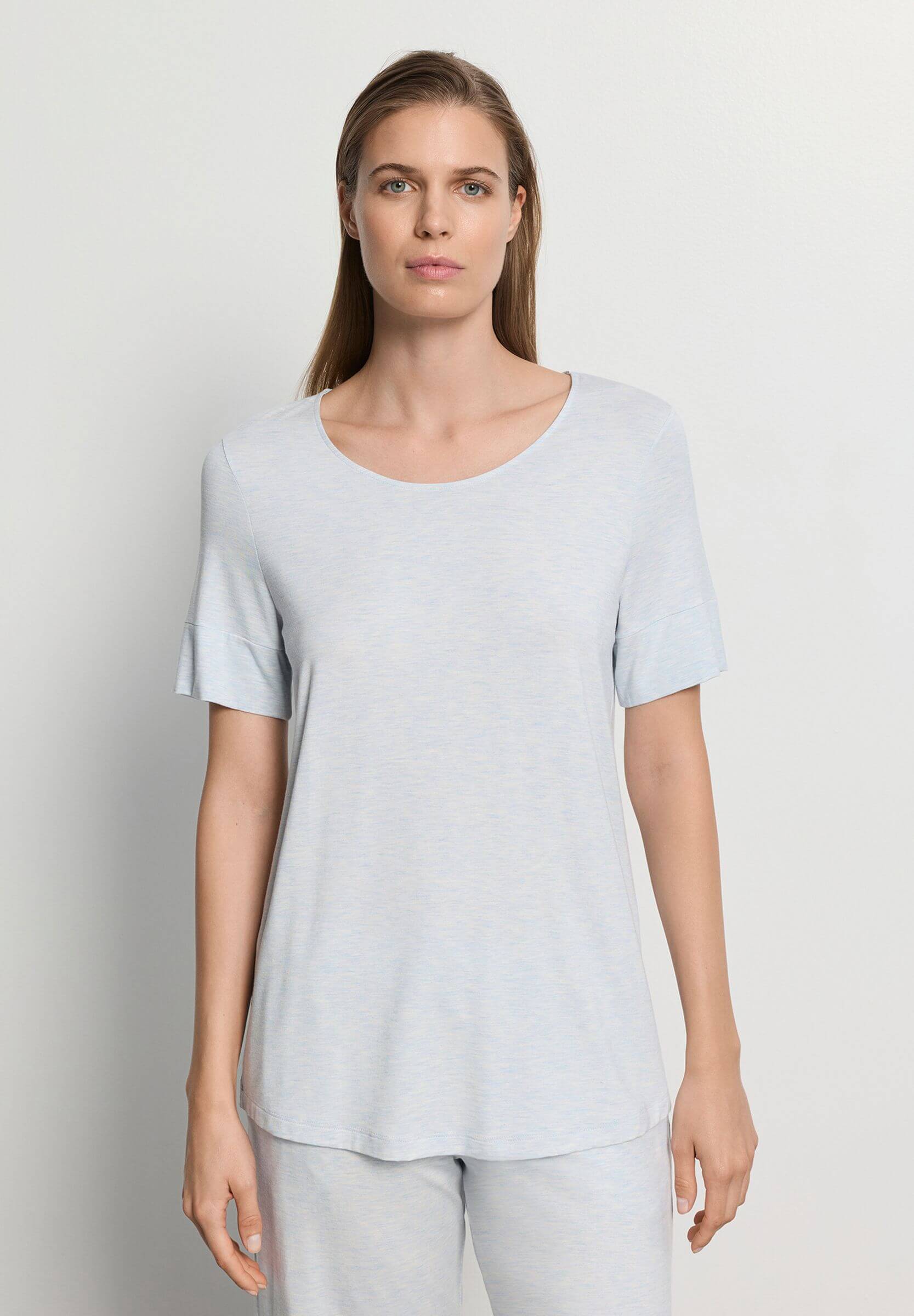 Пижамная футболка с круглым вырезом