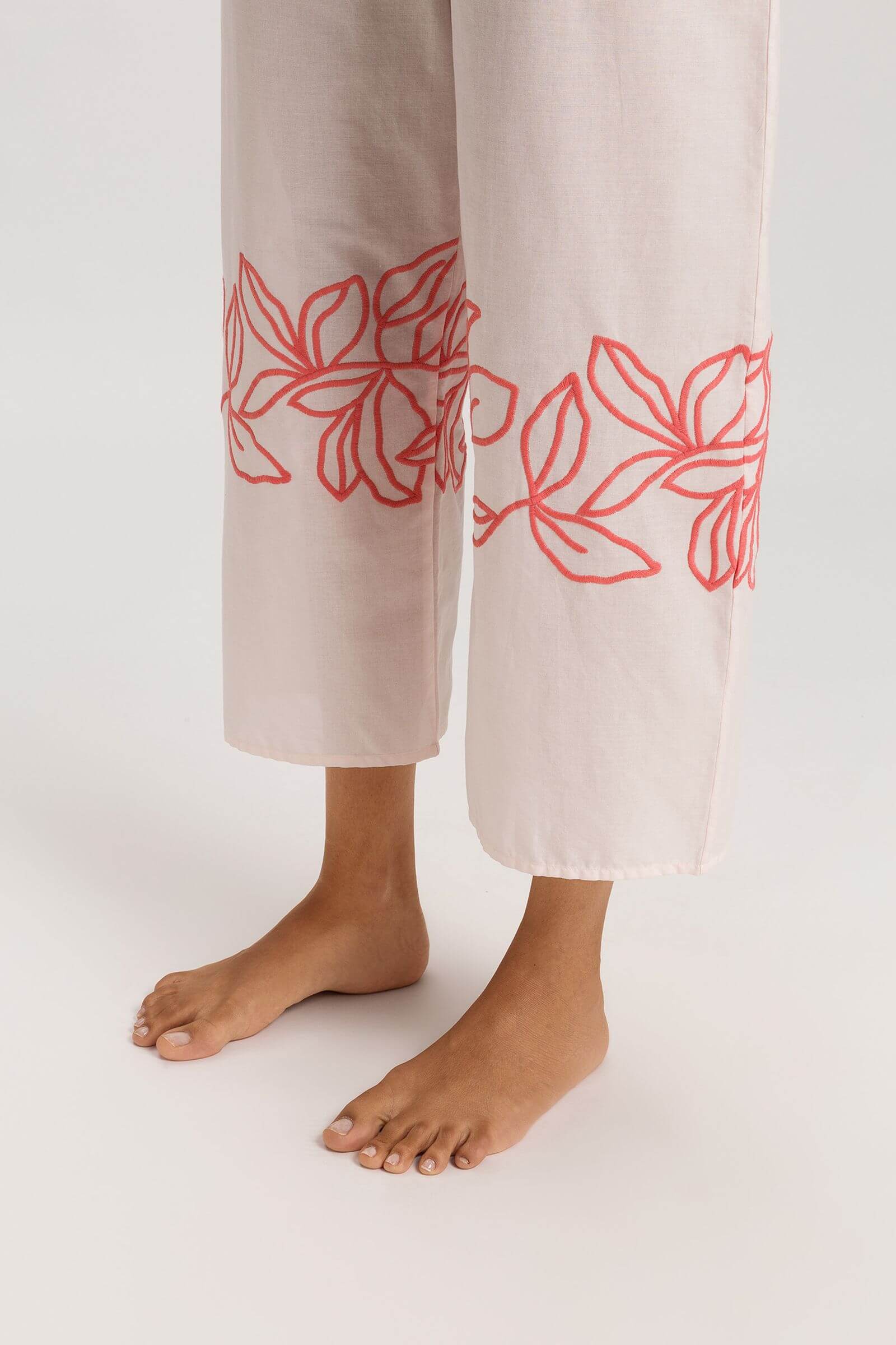 Пижамные брюки из 100% хлопка. Цвет Кремовый (072337)