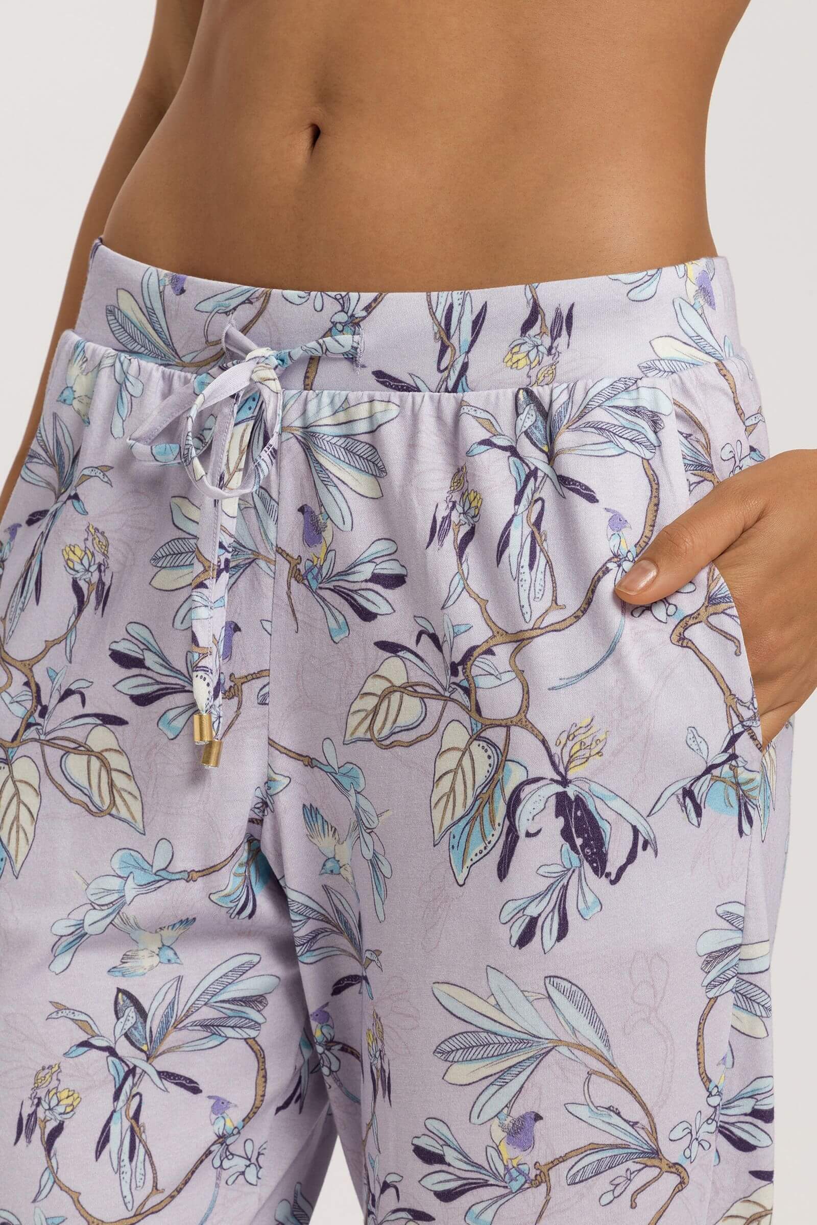 Пижамные брюки из джерси на завязках. Цвет Фиолетовый (073059)