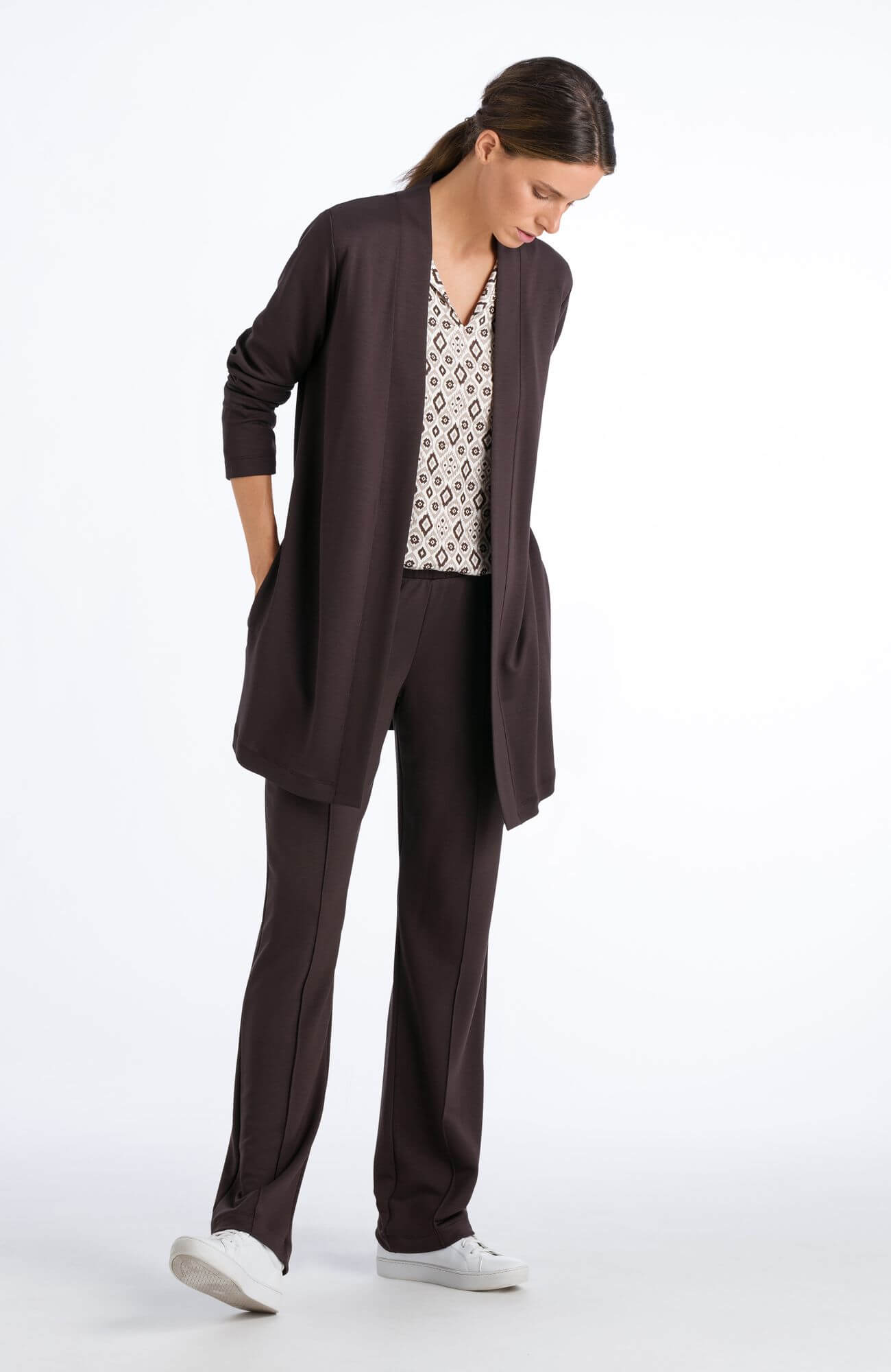 Кардиган с длинным рукавом. Цвет Коричневый (071772)