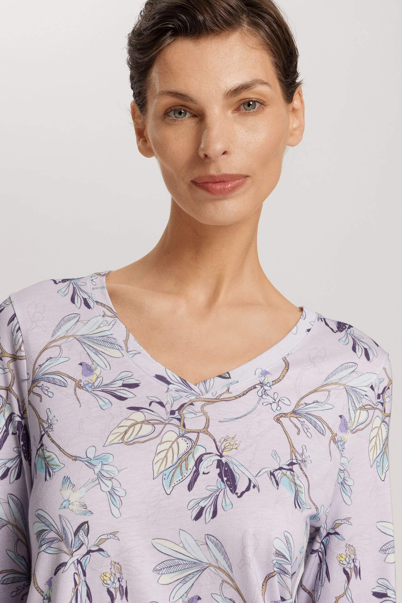 Ночная сорочка с длинным рукавом. Цвет Фиолетовый (073059)