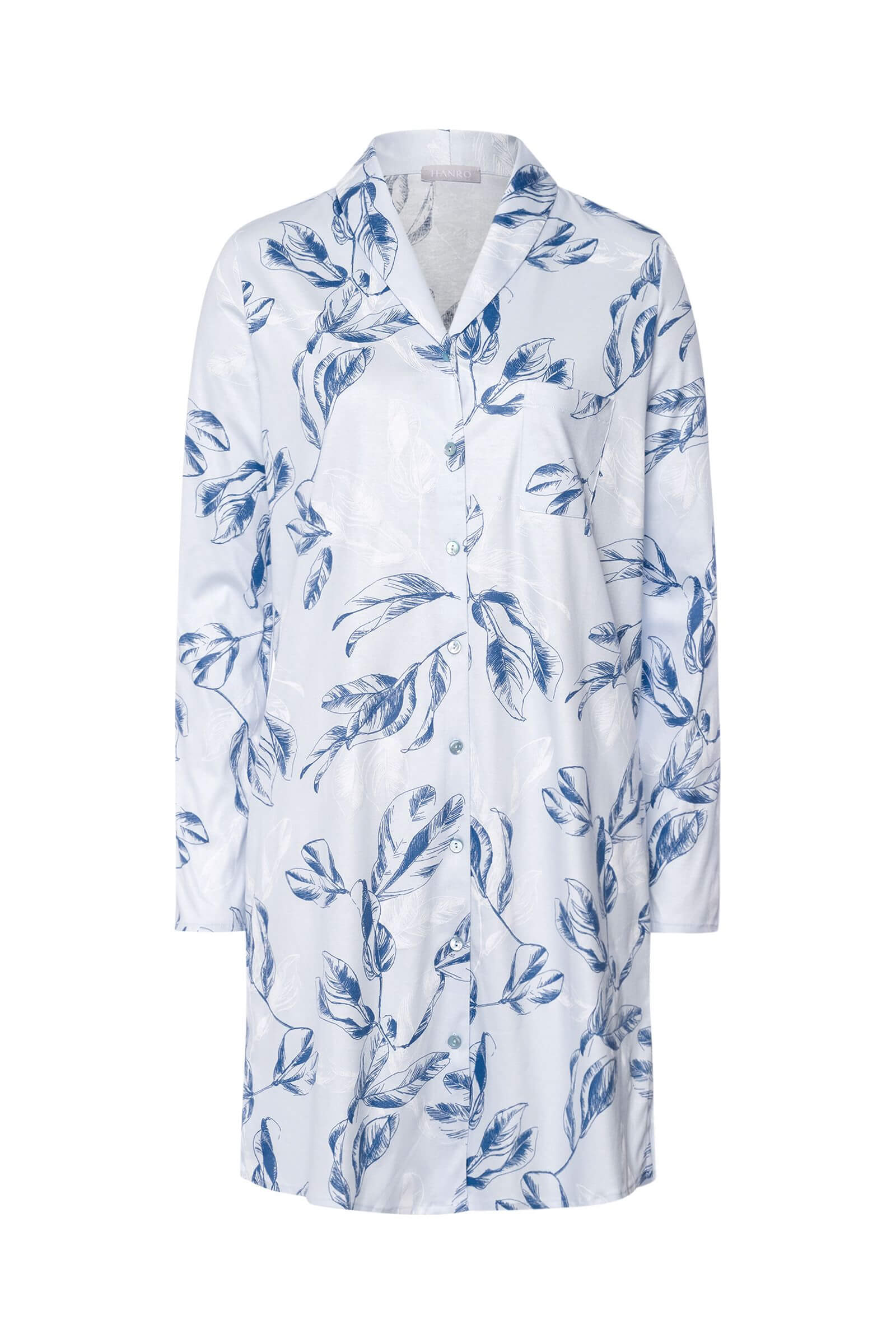 Ночная рубашка с длинным рукавом. Цвет Голубой (073052)