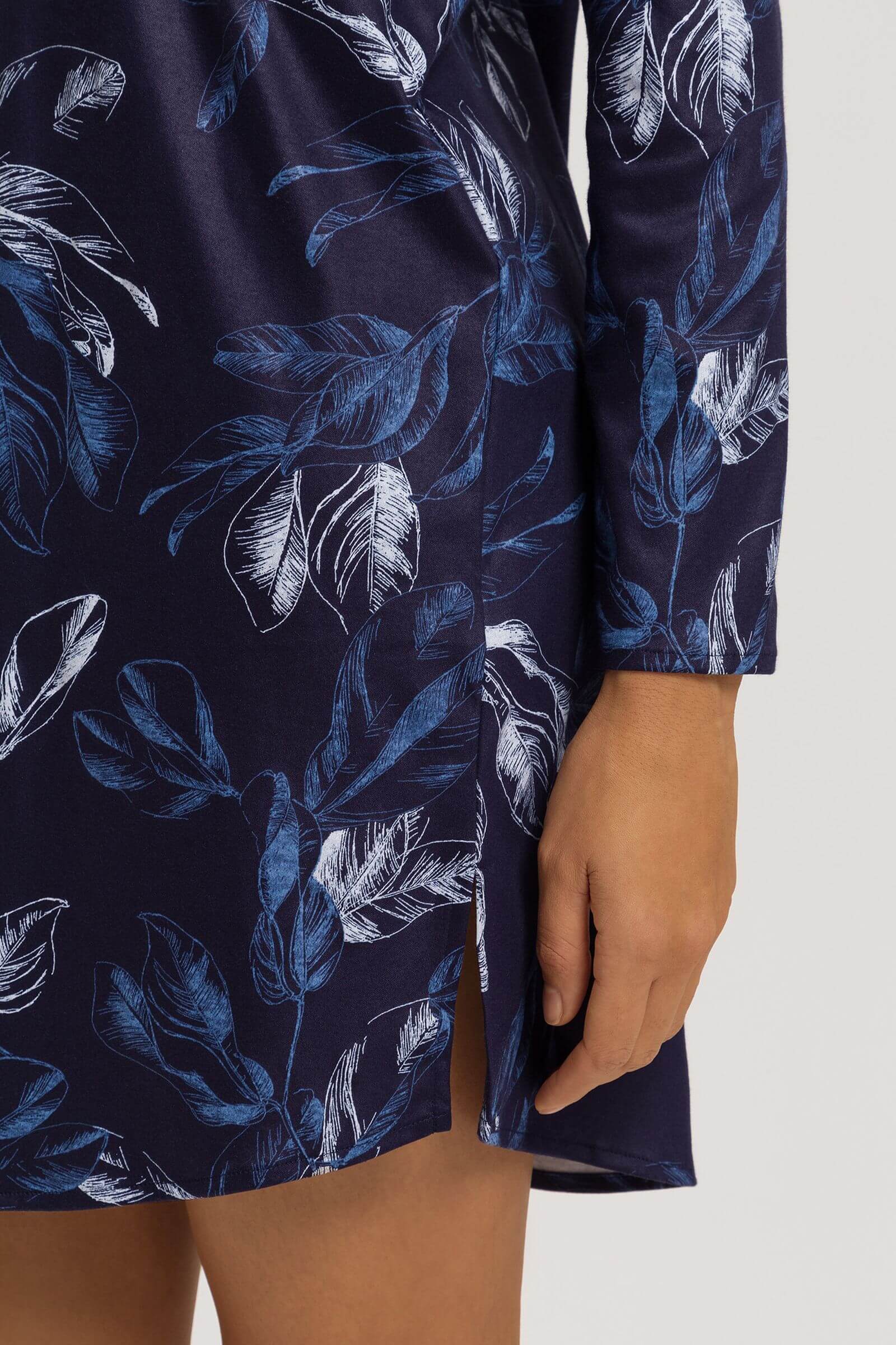 Ночная рубашка с длинным рукавом. Цвет Синий (073053)