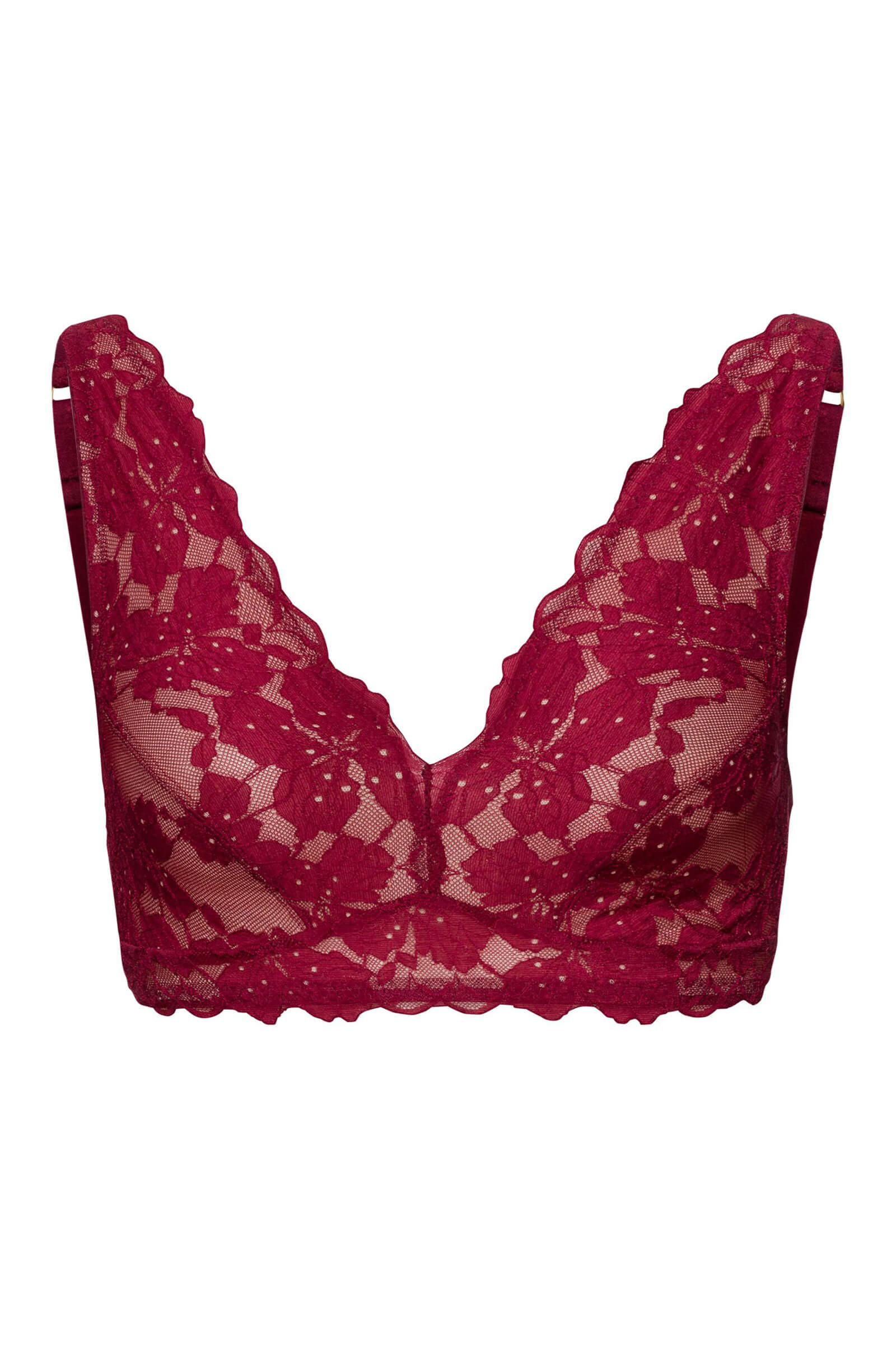 Бюстгальтер с треугольными чашками без косточек. Цвет Бордовый (072405)