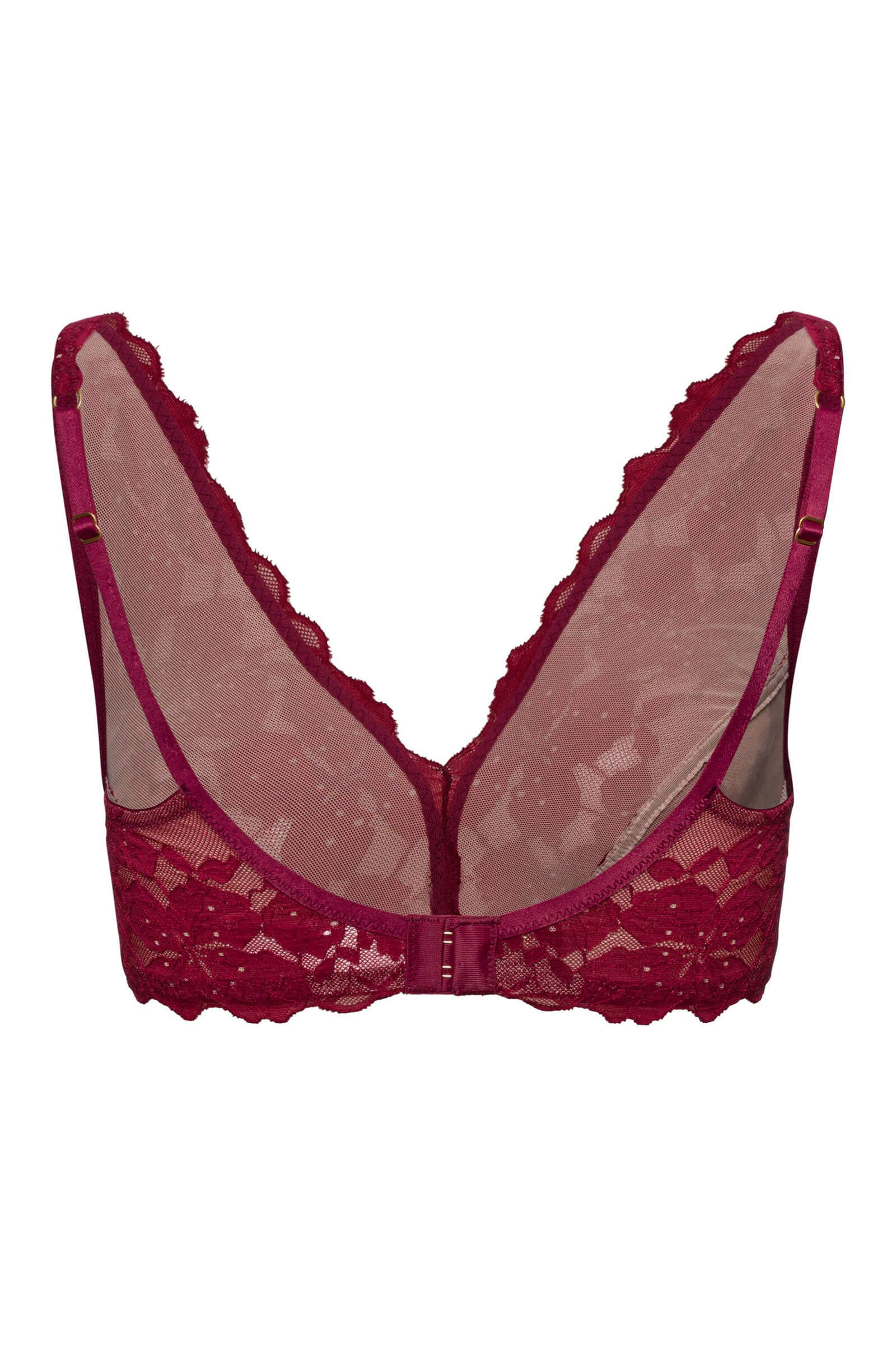 Бюстгальтер с треугольными чашками без косточек. Цвет Бордовый (072405)