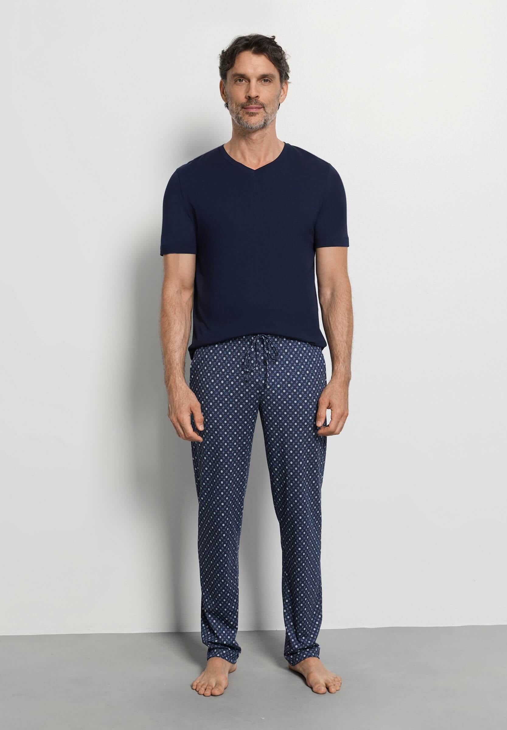 Пижамные брюки из 100% хлопка. Цвет Синий (073100)