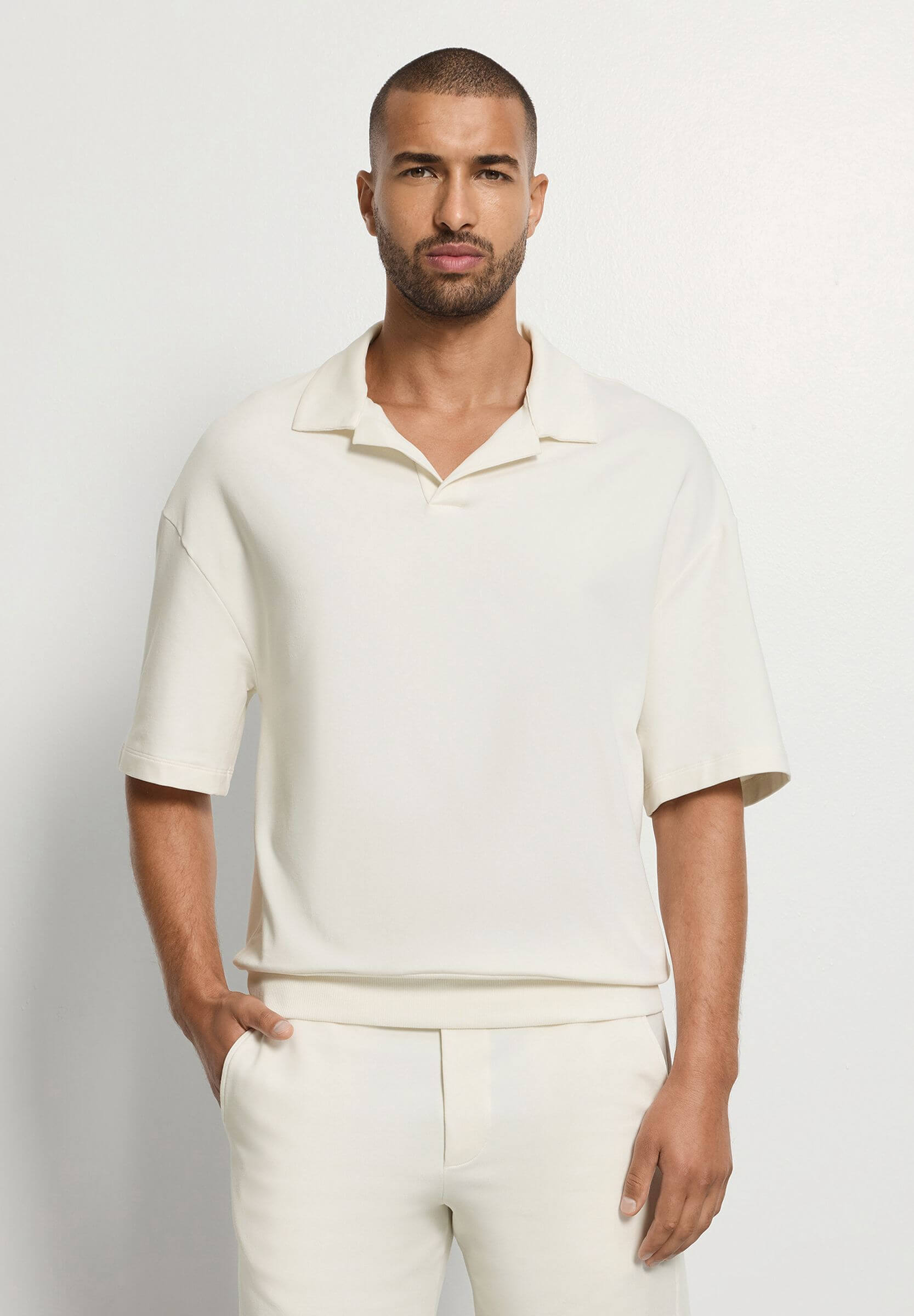 Поло из органического хлопка. Цвет Кремовый (072123)