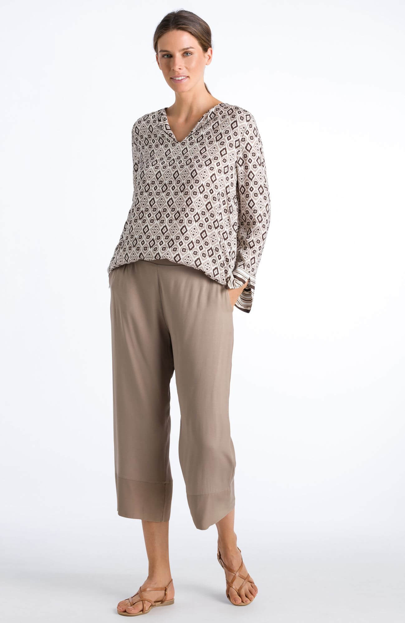 Блузка с длинным рукавом. Цвет Мультиколор (072914)