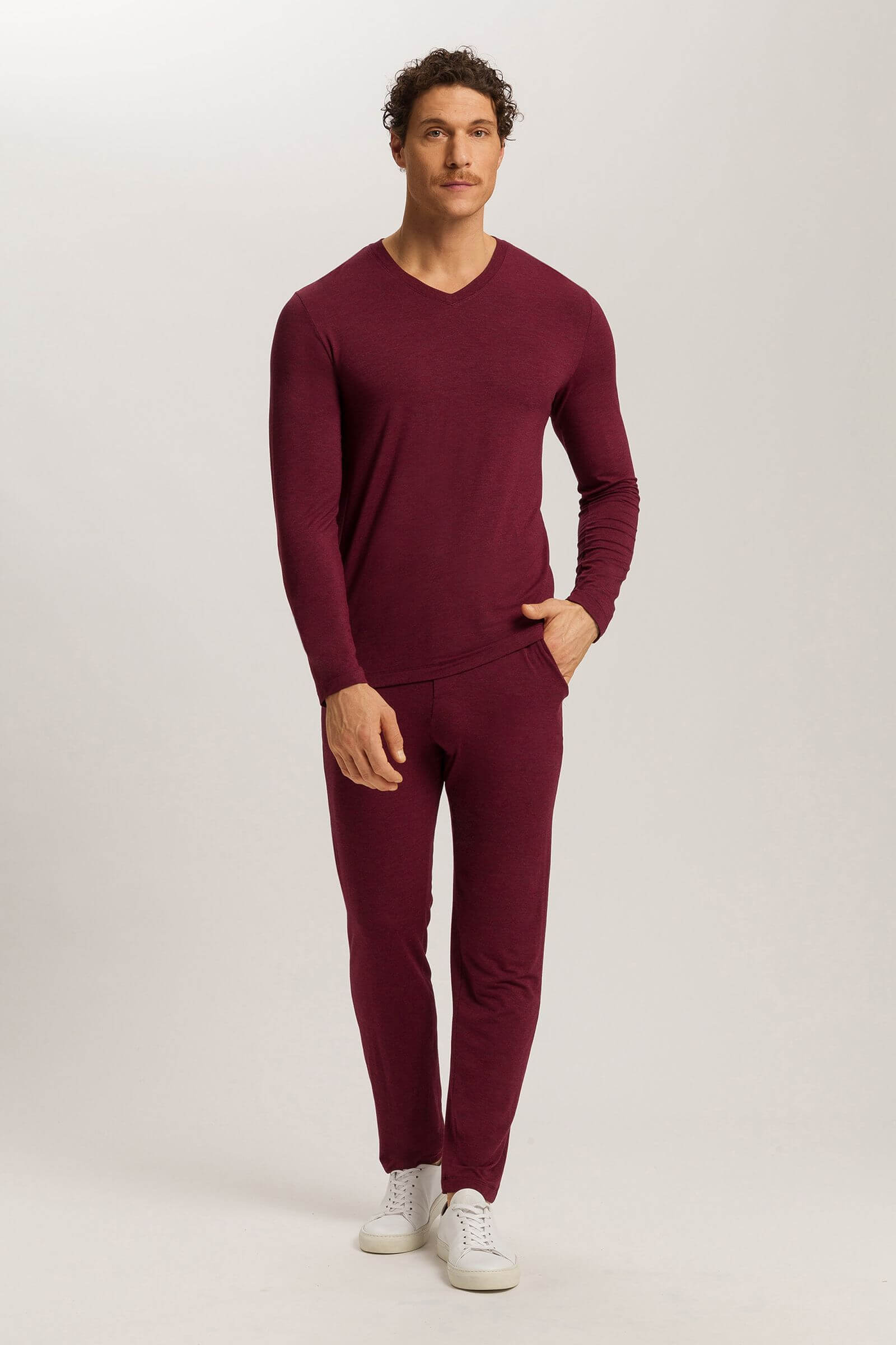 Длинные брюки из вискозы. Цвет Бордовый (073045)