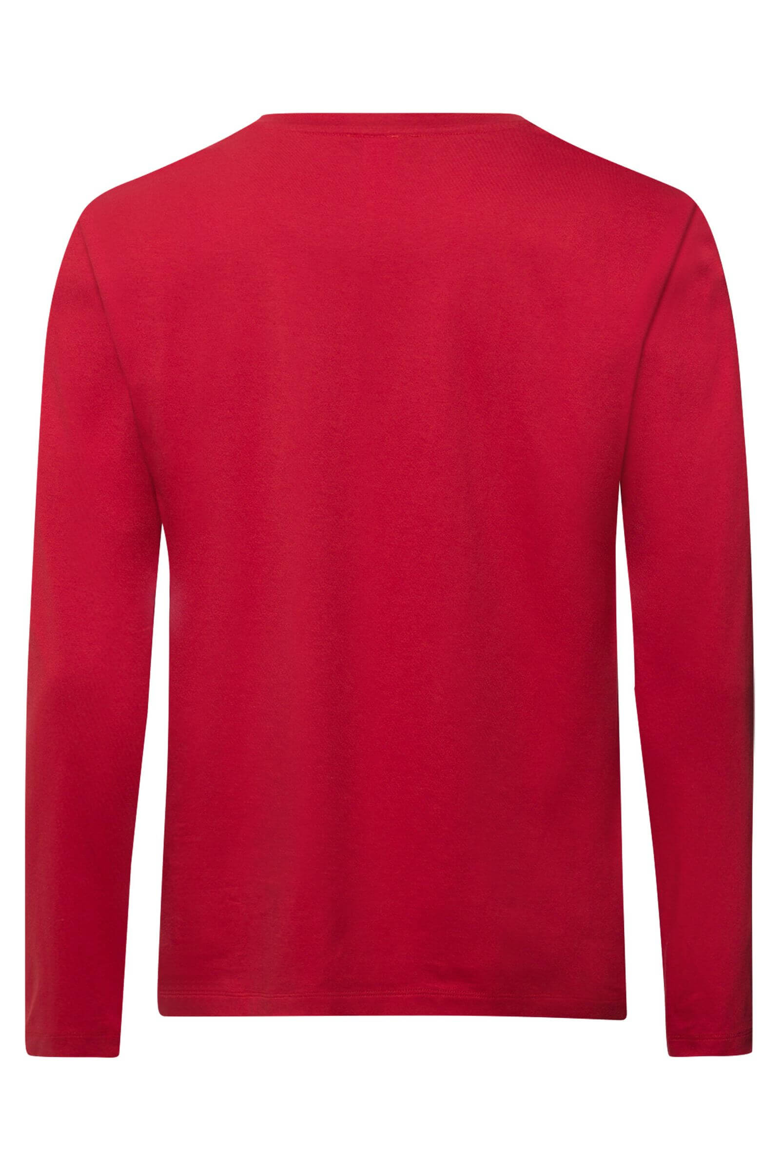 Лонгслив из 100% хлопка. Цвет Красный (2417)