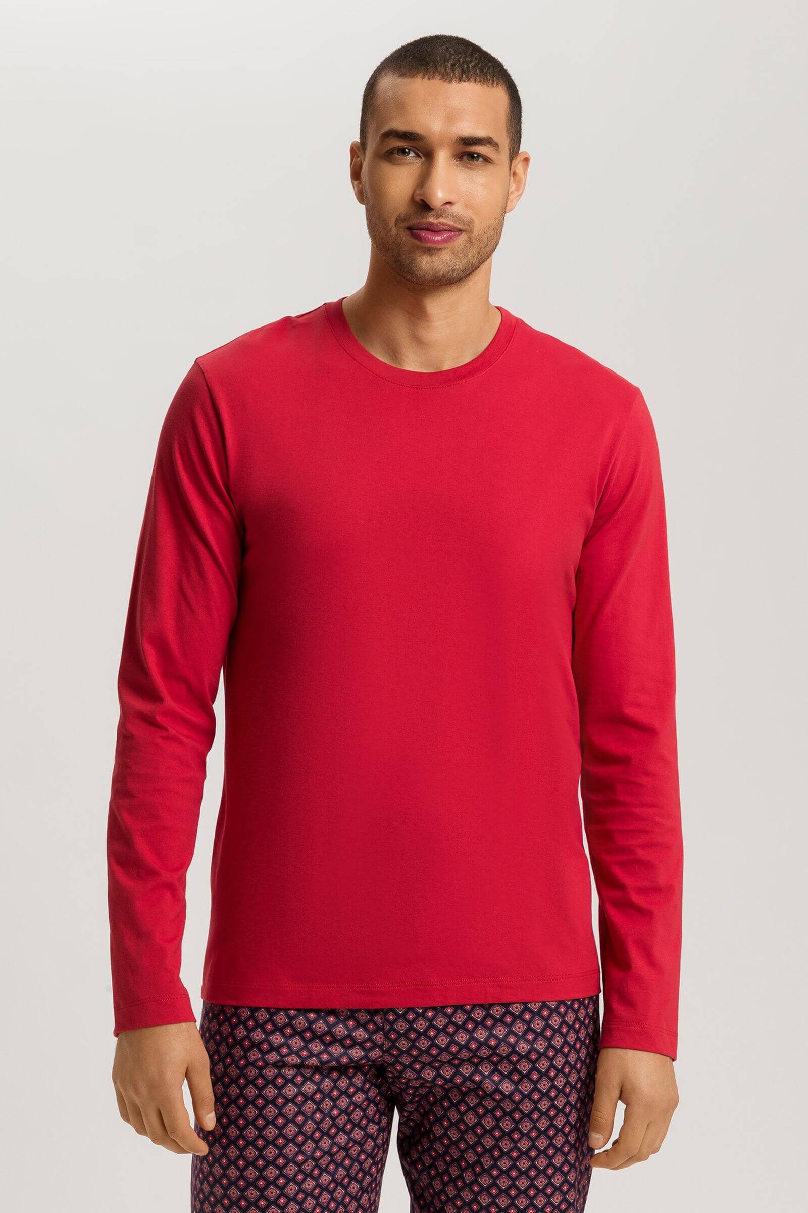 Лонгслив из 100% хлопка. Цвет Красный (2417)