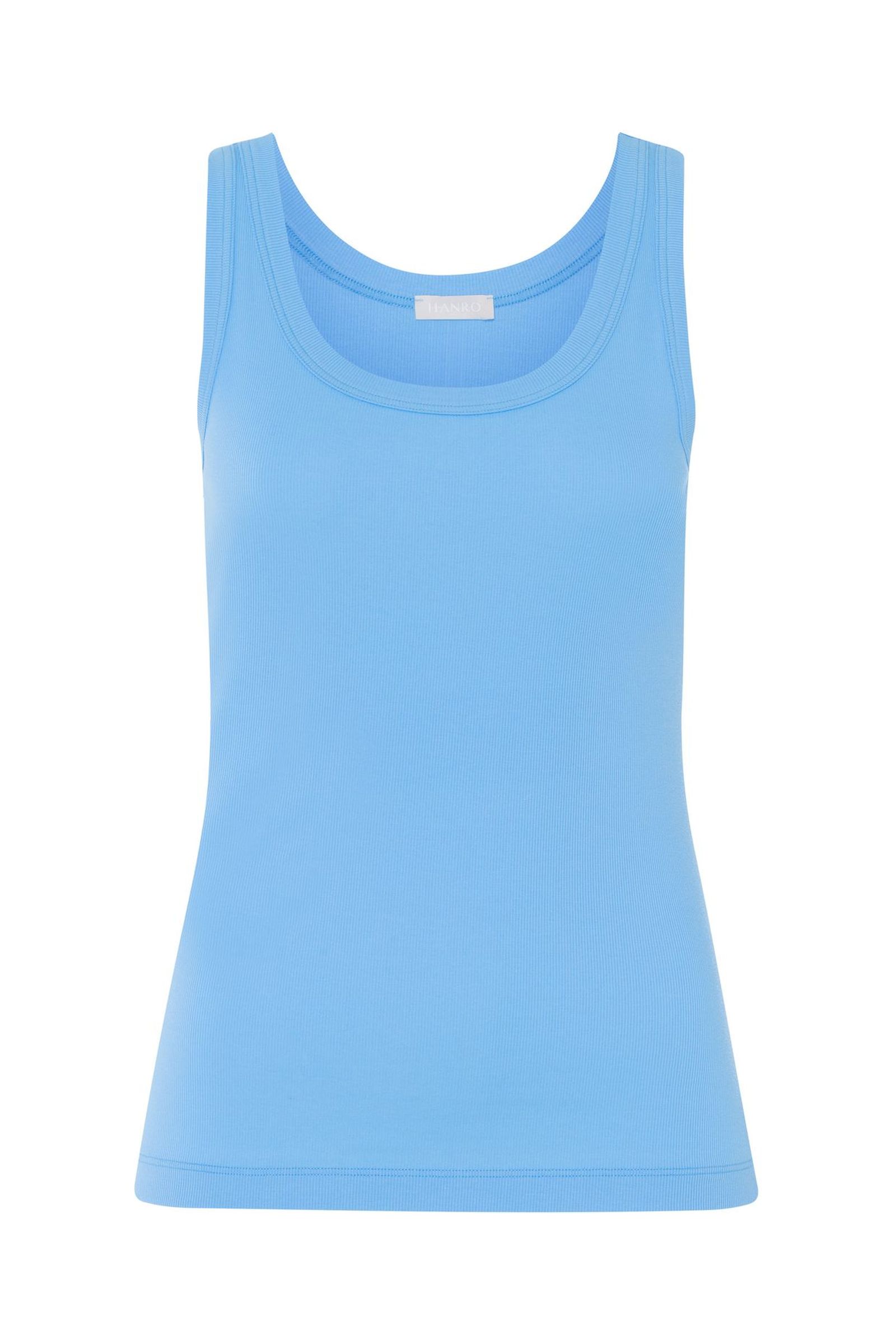 Пижамная майка на узких бретелях. Цвет Голубой (072547)