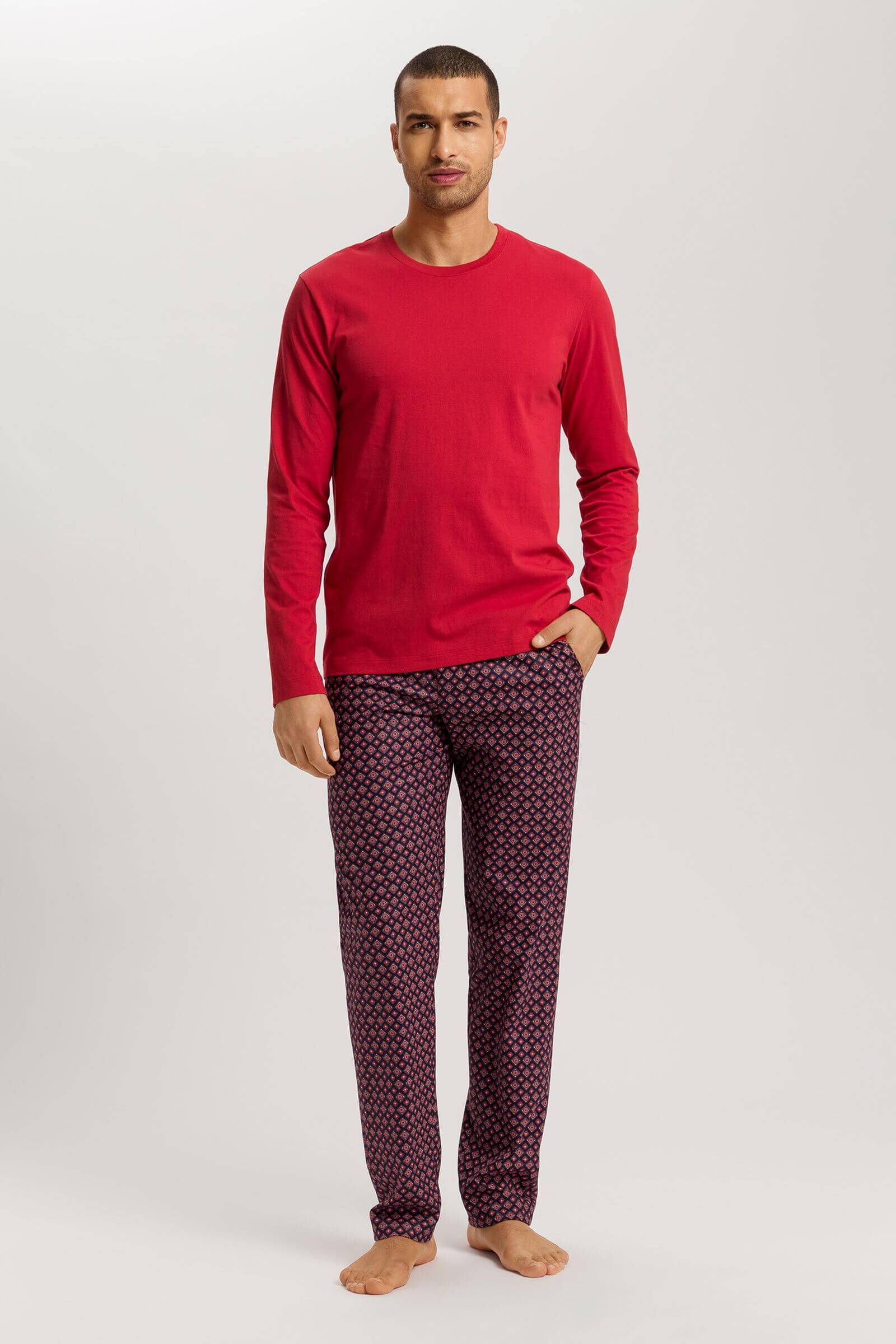 Длинные брюки из 100% хлопка. Цвет Бордовый (073035)