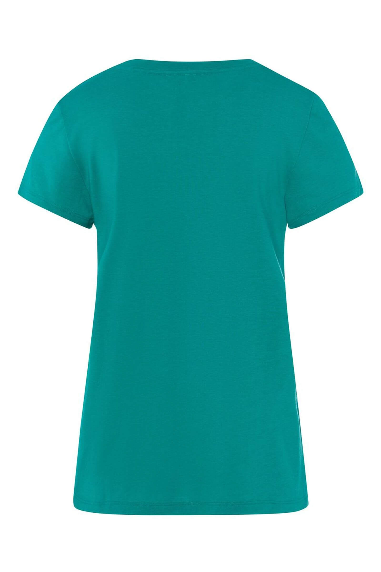 Футболка с V-образным вырезом. Цвет Бирюзовый (072730)