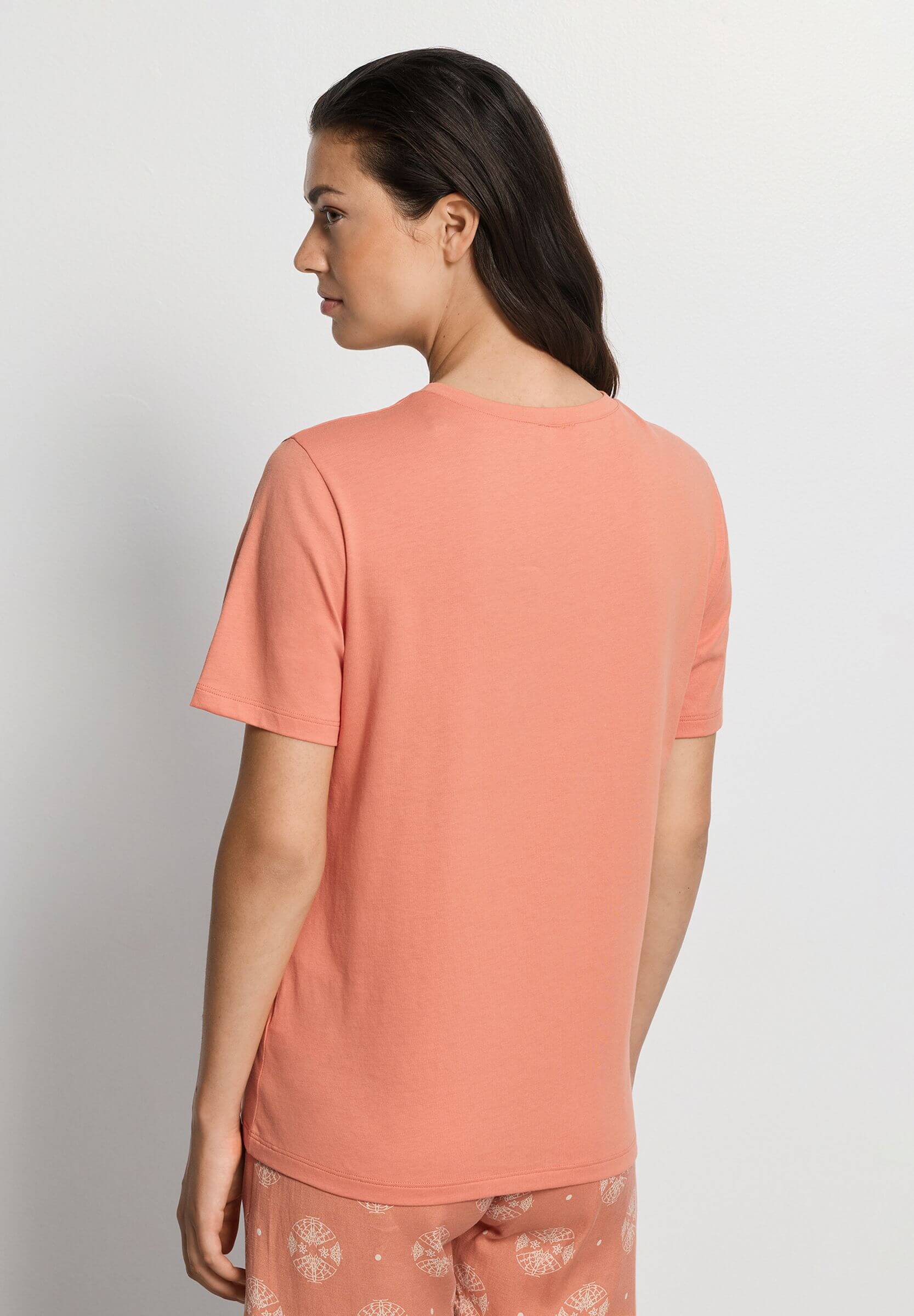 Футболка с круглым вырезом. Цвет Персиковый (072288)
