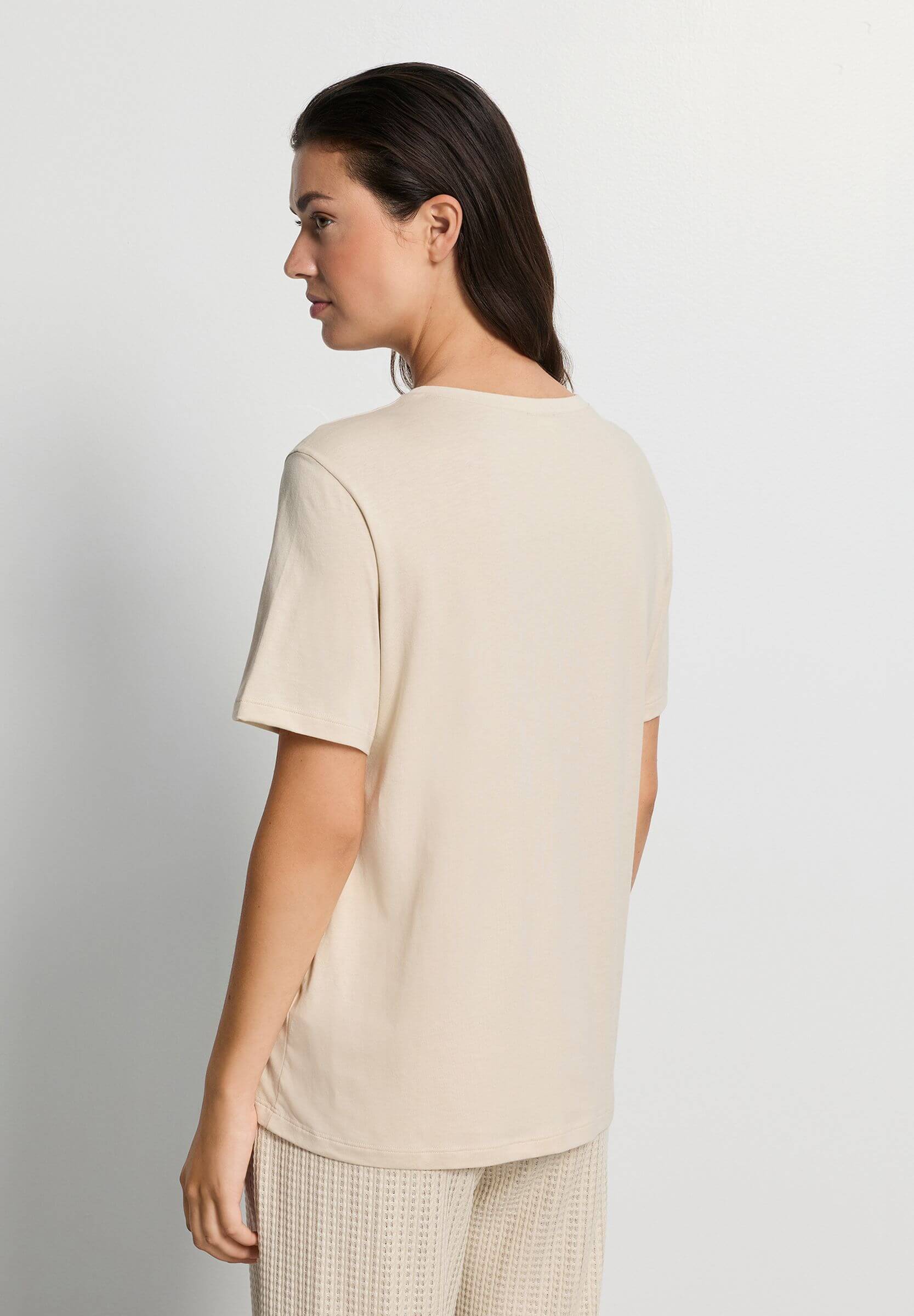 Футболка с круглым вырезом. Цвет Бежевый (072671)