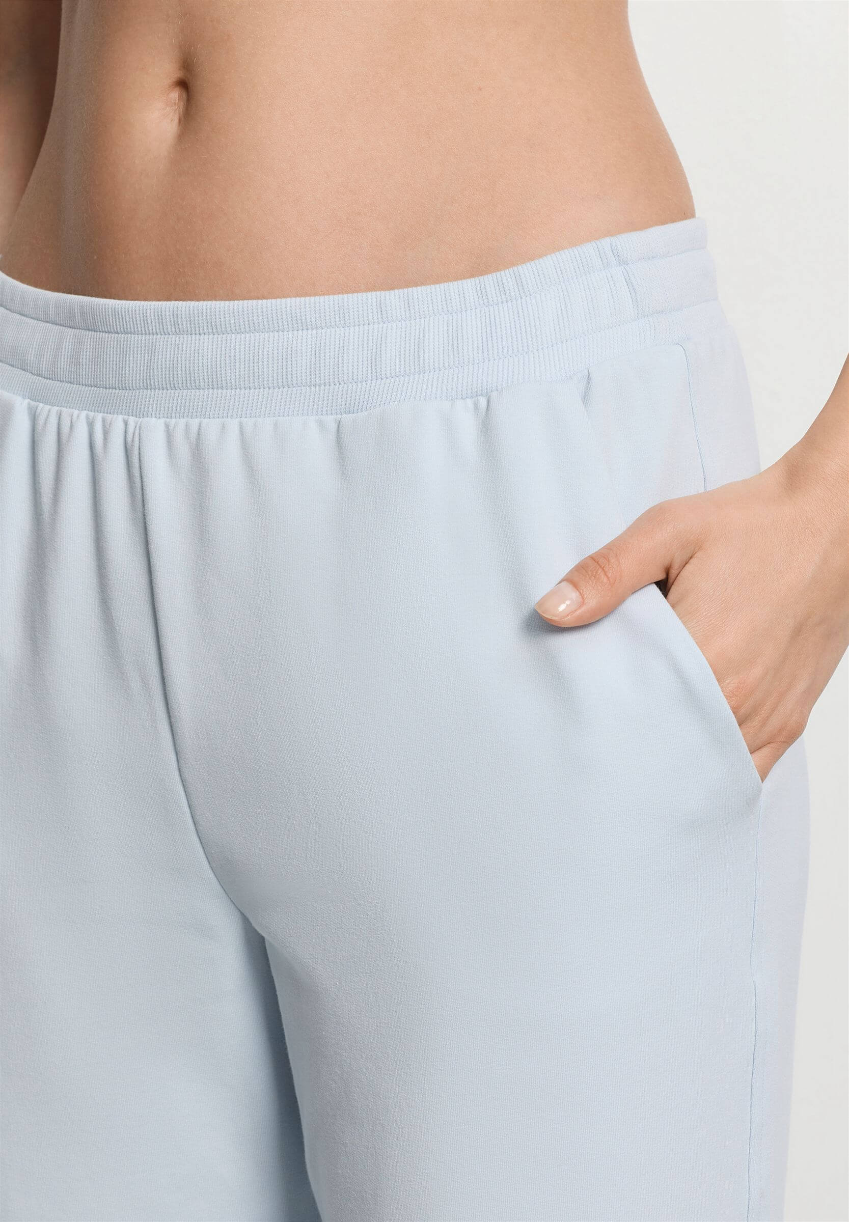 Брюки из органического хлопка на резинке. Цвет Голубой (072244)