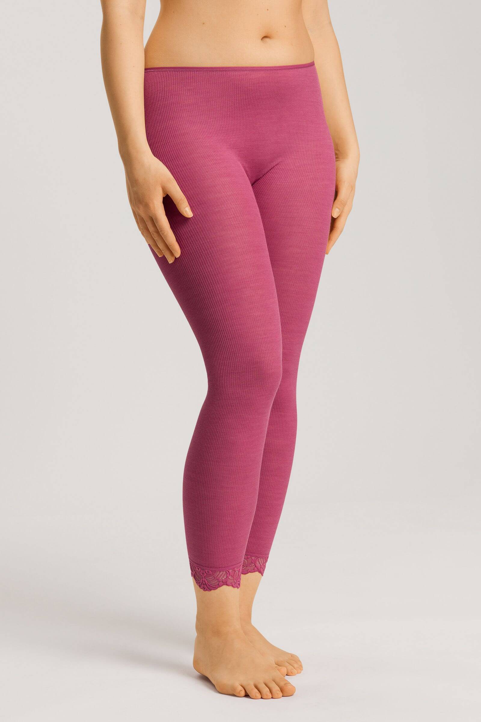Термолегинсы из тонкой шерсти мериноса и шелка. Цвет Розовый (072414)
