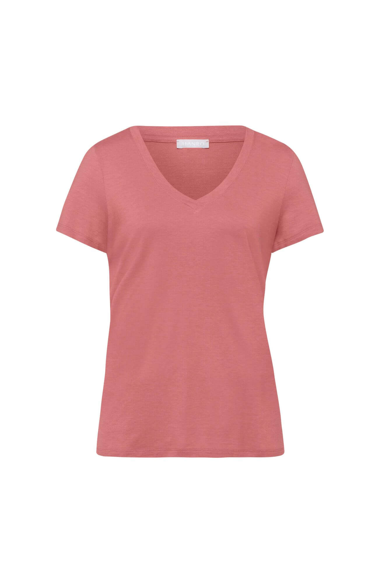 Футболка с V-образным вырезом. Цвет Розовый (072408)