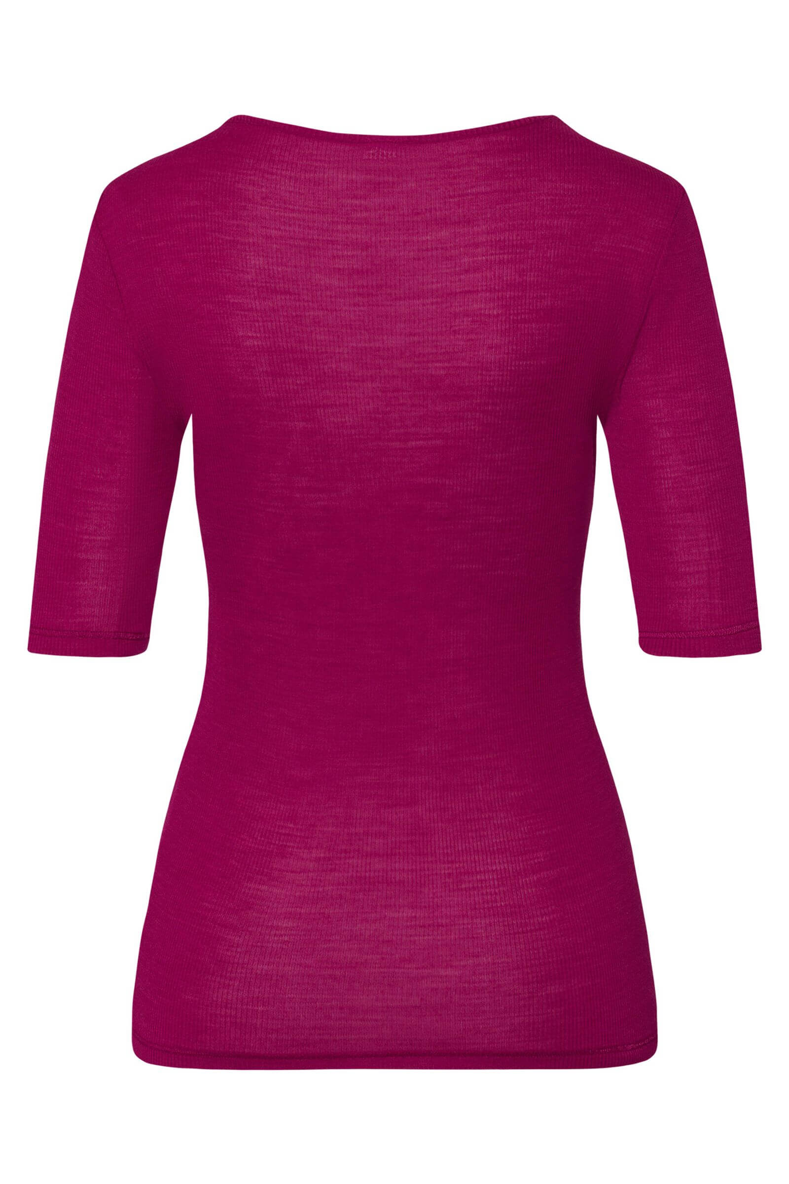 Термолонгслив из шерсти и шелка с кружевом. Цвет Фуксия (072473)