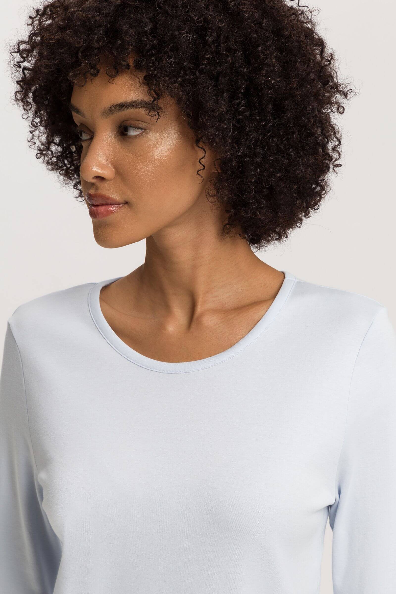 Пижамный лонгслив из хлопка. Цвет Голубой (072512)