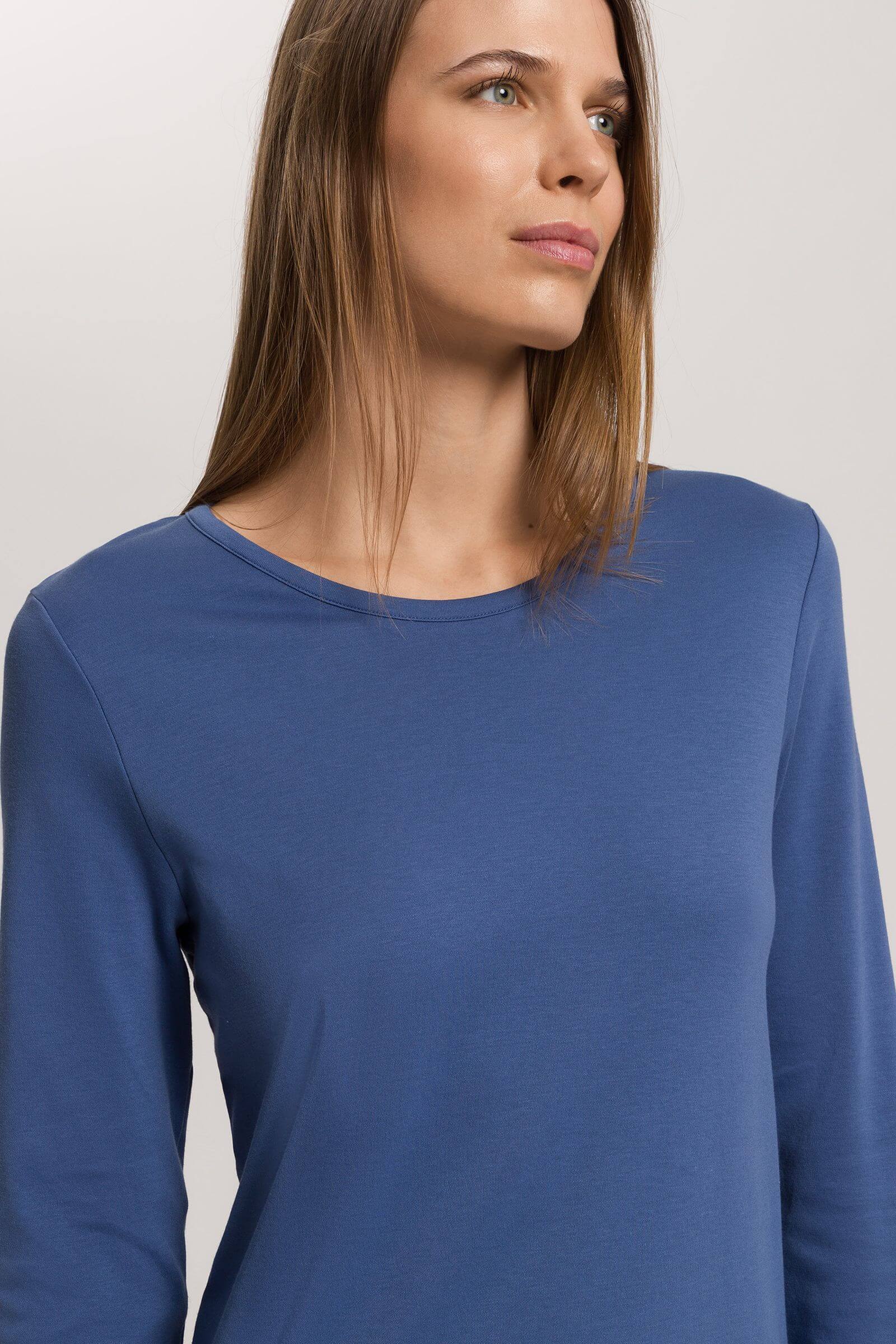 Пижамный лонгслив из хлопка. Цвет Синий (072642)