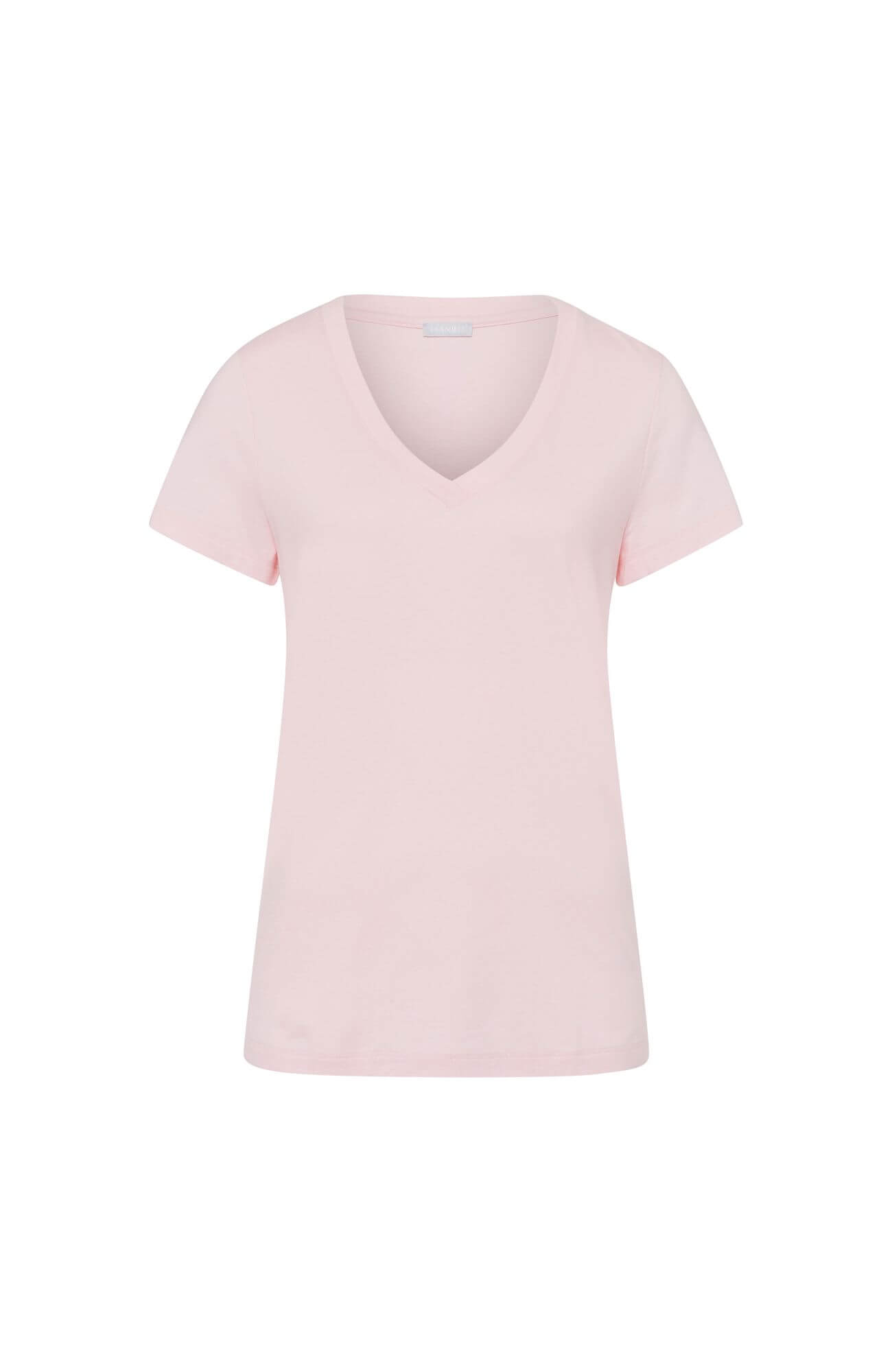 Пижамная футболка с V-образным вырезом. Цвет Розовый (071378)