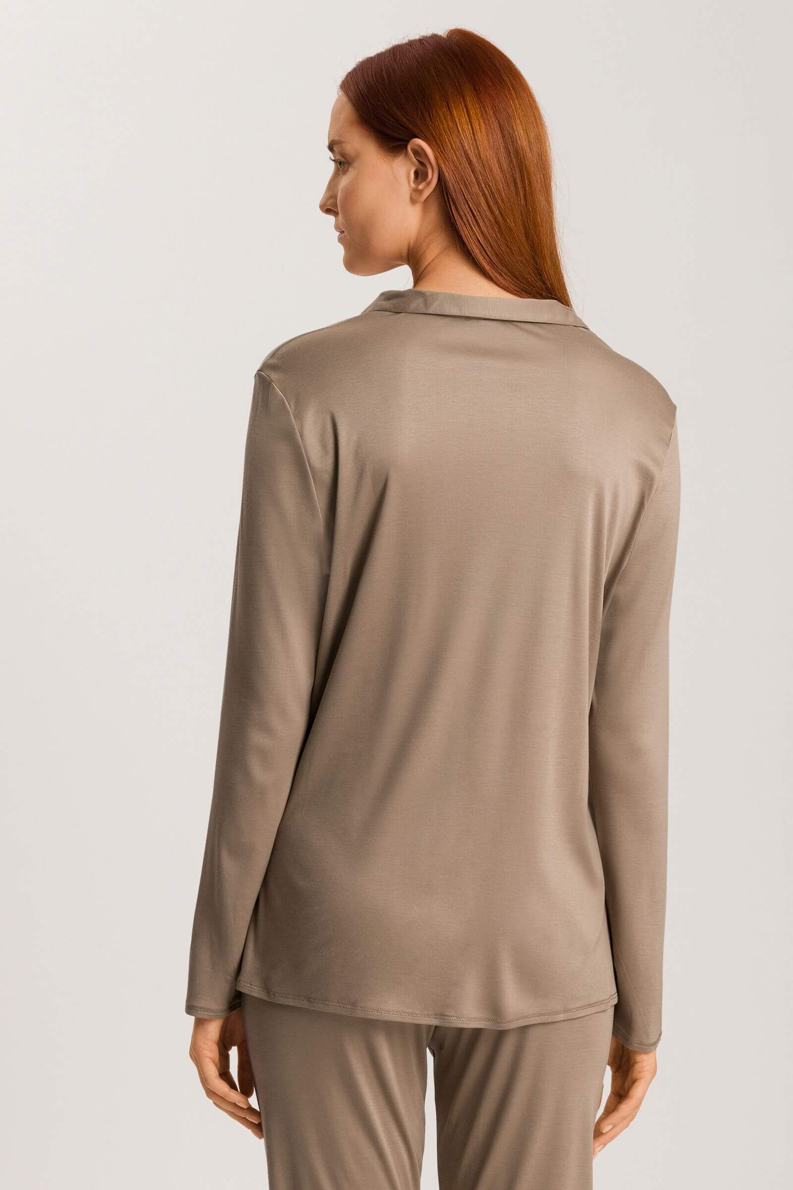 Пижамная рубашка с отложным воротником. Цвет Бежевый (072847)