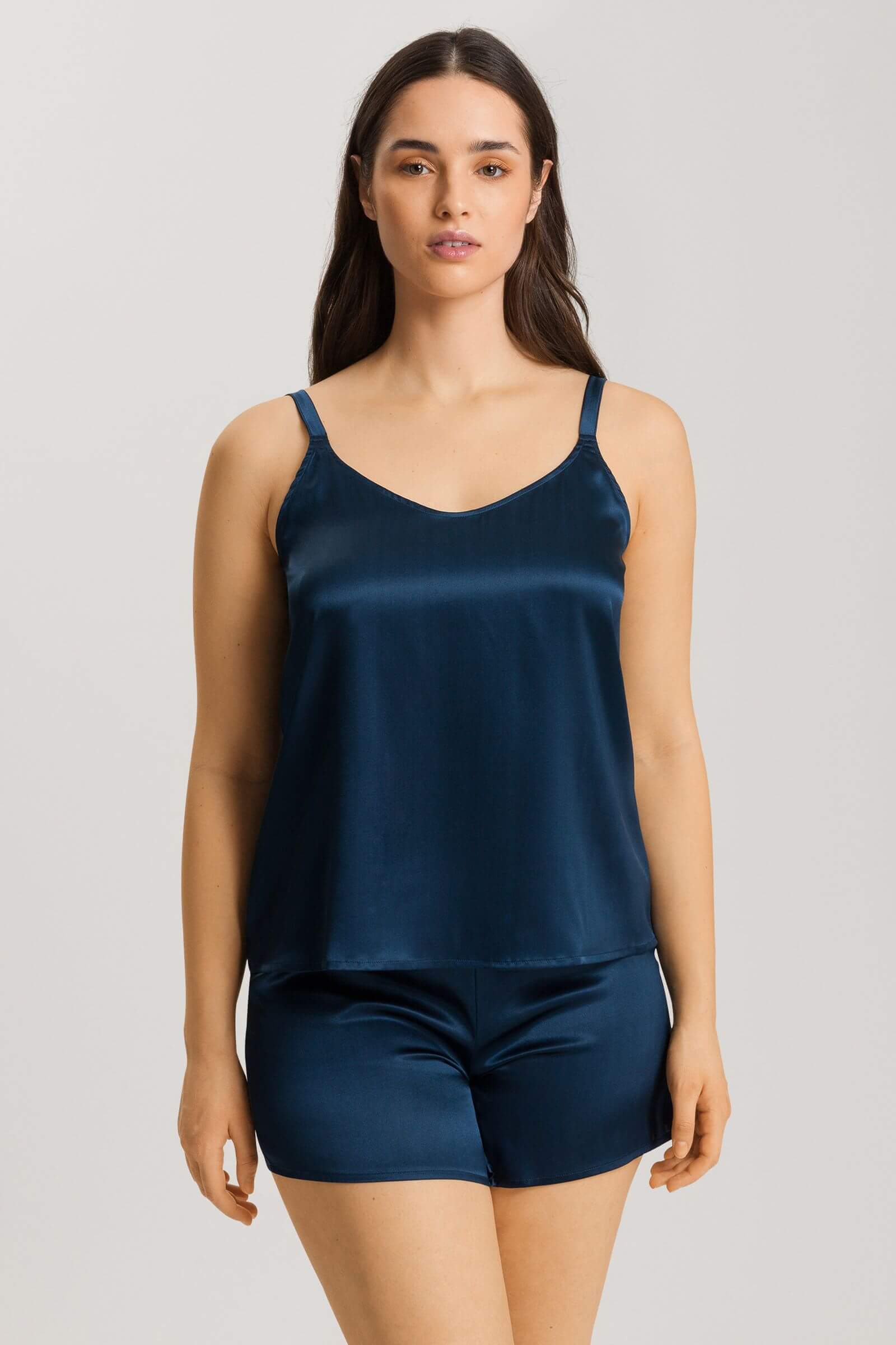 Пижамный топ на тонких бретелях. Цвет Синий (071652)