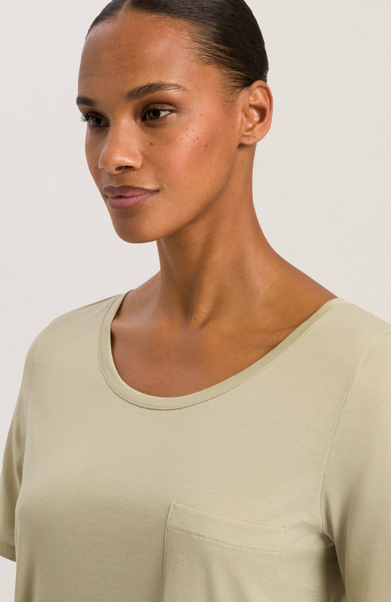 Ночная сорочка из мерсеризованного хлопка. Цвет Оливковый (072720)