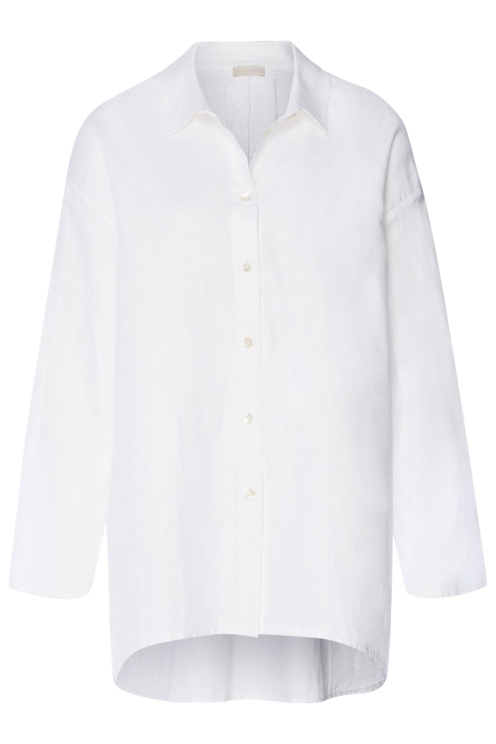 Рубашка изо льна и хлопка. Цвет Белый (070101)