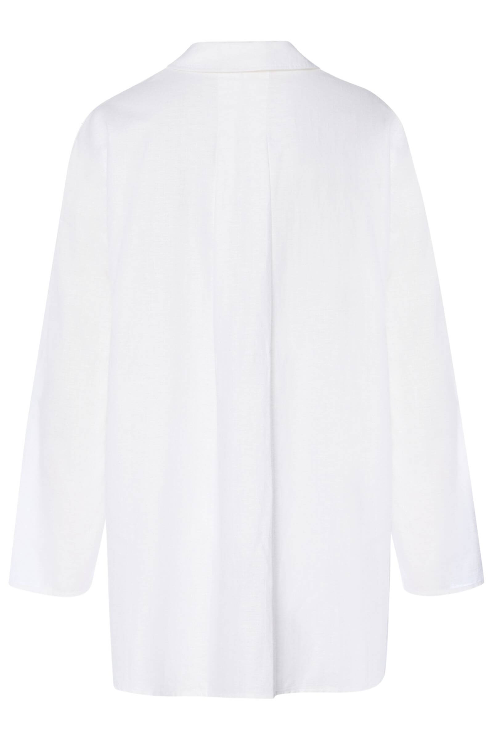 Рубашка изо льна и хлопка. Цвет Белый (070101)