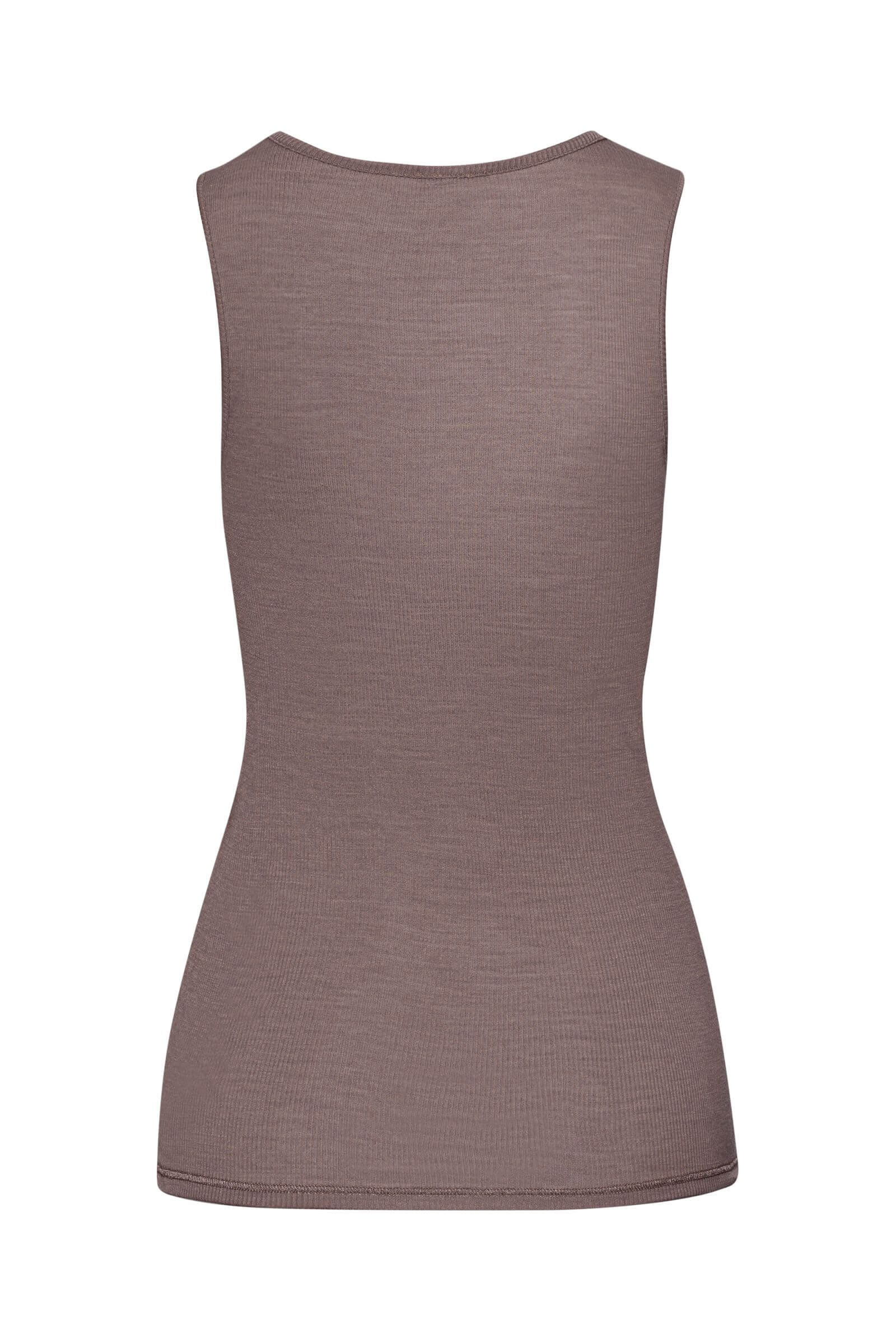 Термомайка из тонкой шерсти мериноса и шелка с кружевом. Цвет Коричневый (072756)