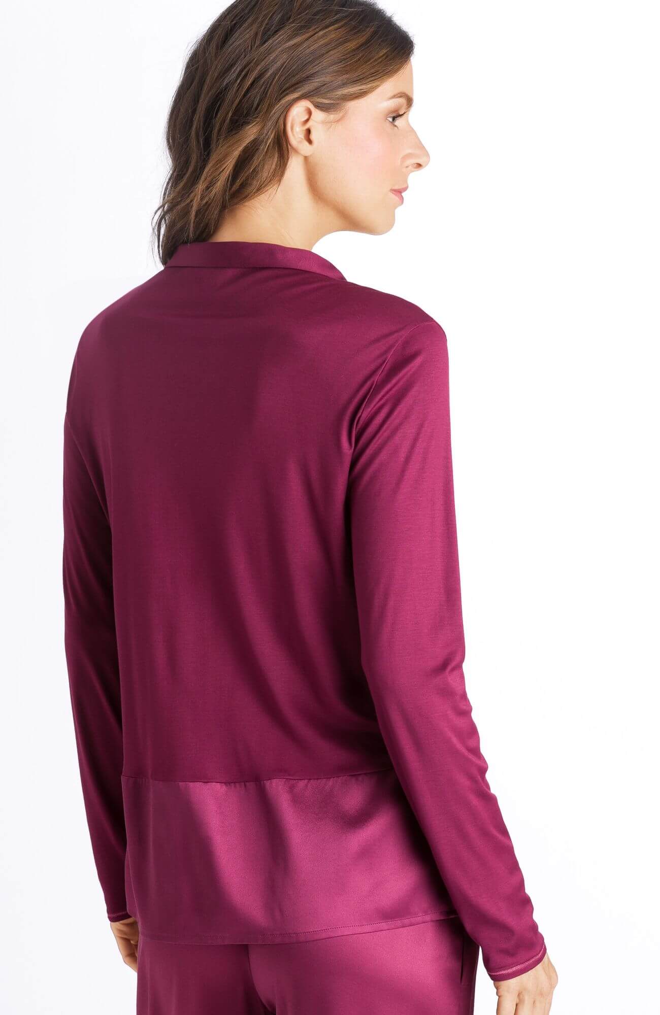 Пижамная рубашка из микромодала и шелка. Цвет Фиолетовый (071428)