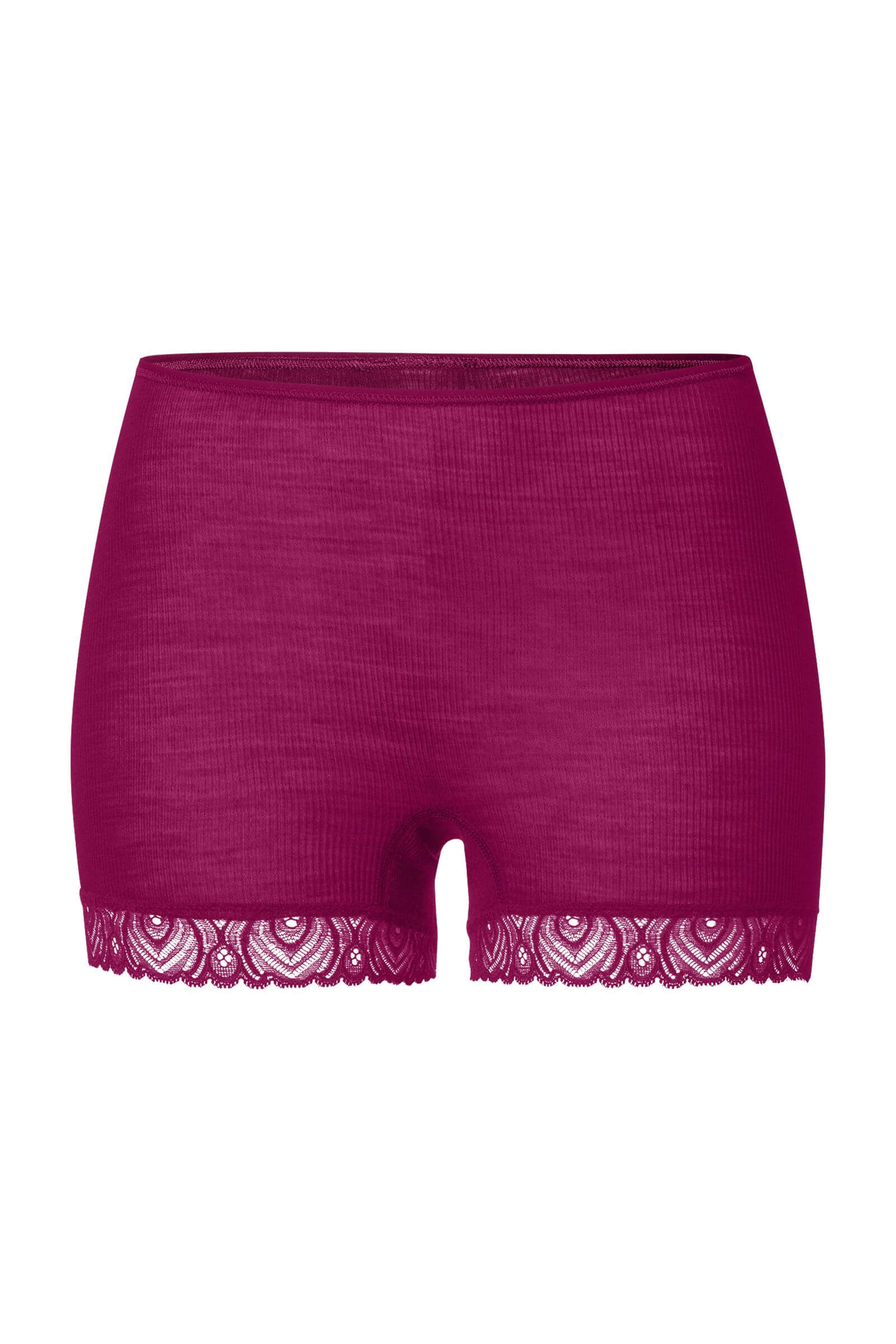 Термотрусы из шерсти и шелка с кружевом. Цвет Фуксия (072473)