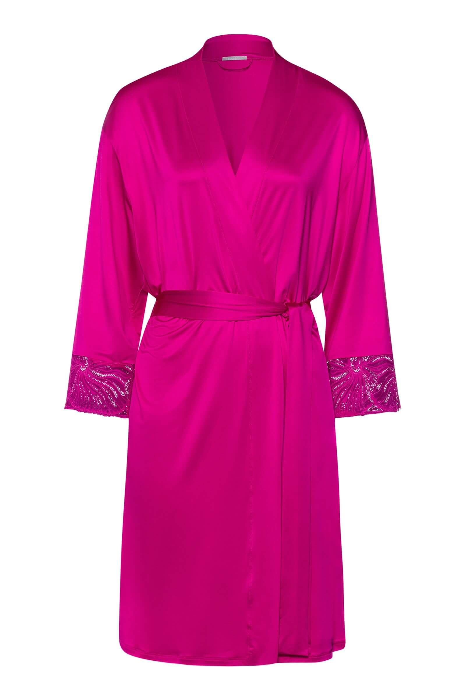 Халат из вискозы с кружевом. Цвет Фуксия (071370)