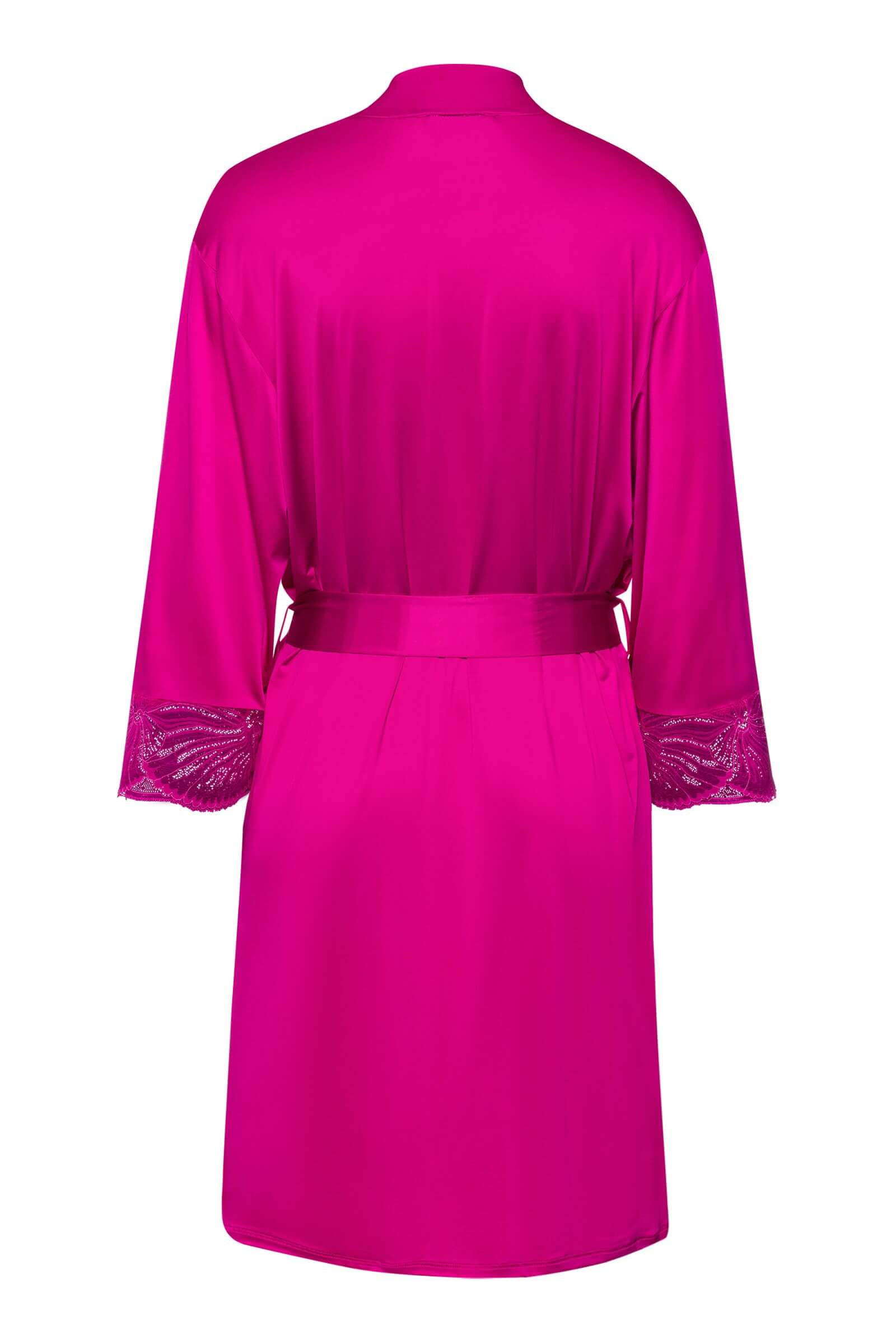 Халат из вискозы с кружевом. Цвет Фуксия (071370)