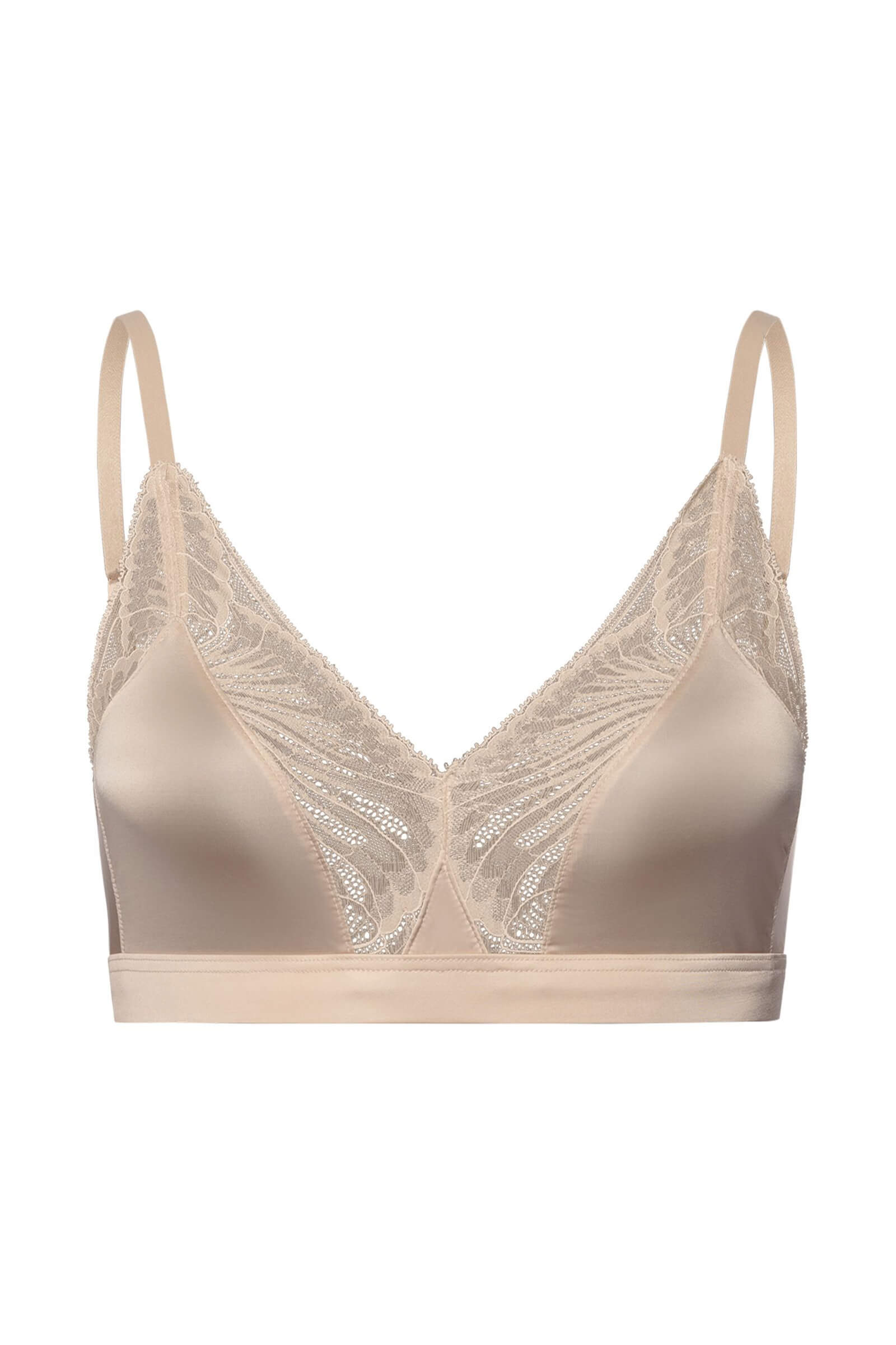 Бюстгальтер из вискозы с кружевом. Цвет Бежевый (072216)