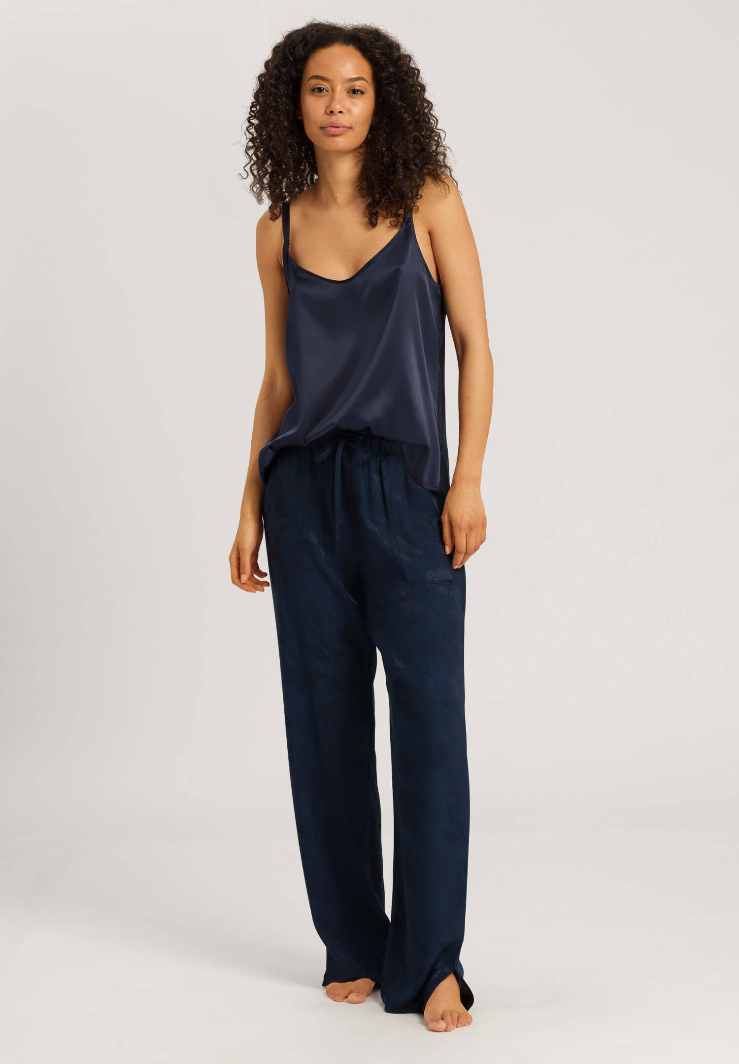 Пижамный топ на тонких бретелях. Цвет Синий (071610)