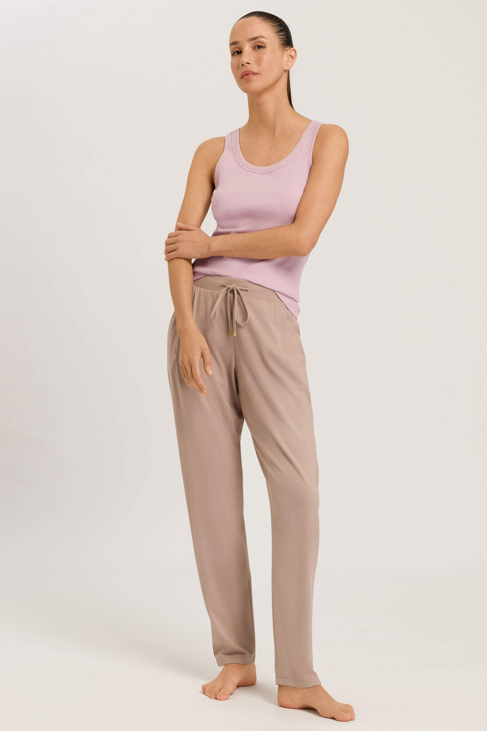 Пижамные брюки с боковыми карманами. Цвет Коричневый (072819)