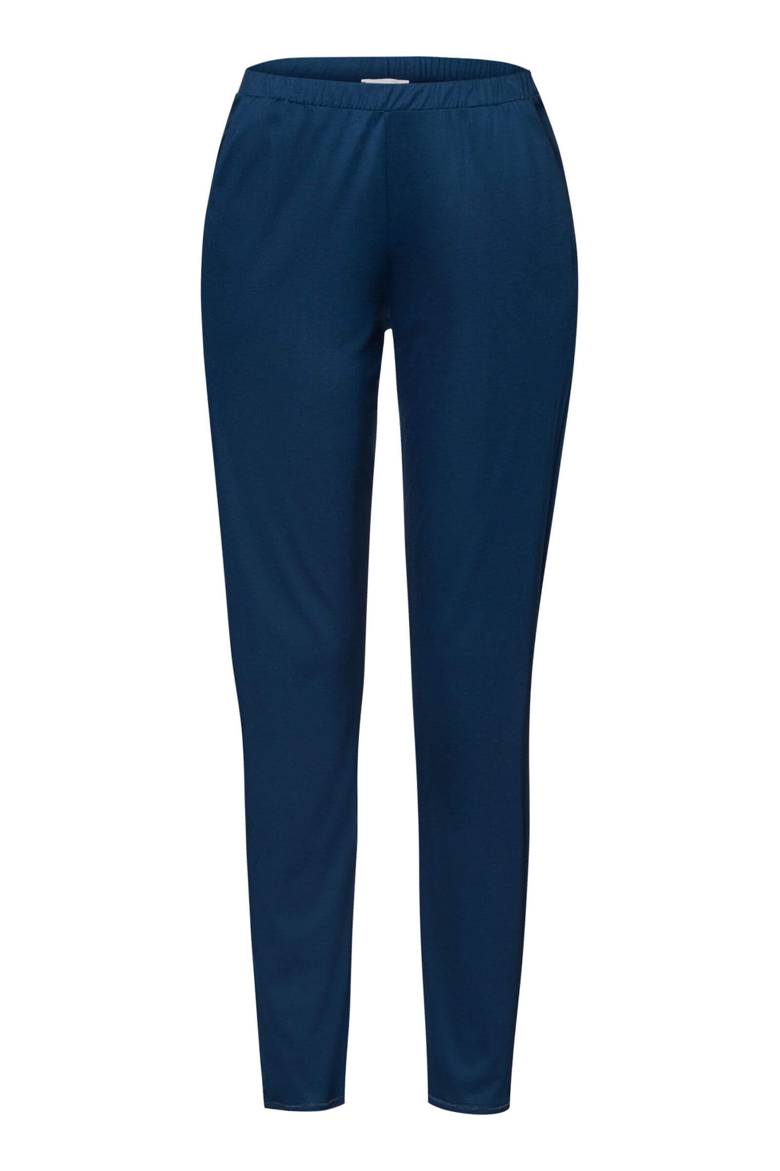 Брюки из микромодала и шелка с разрезами снизу. Цвет Синий (071652)