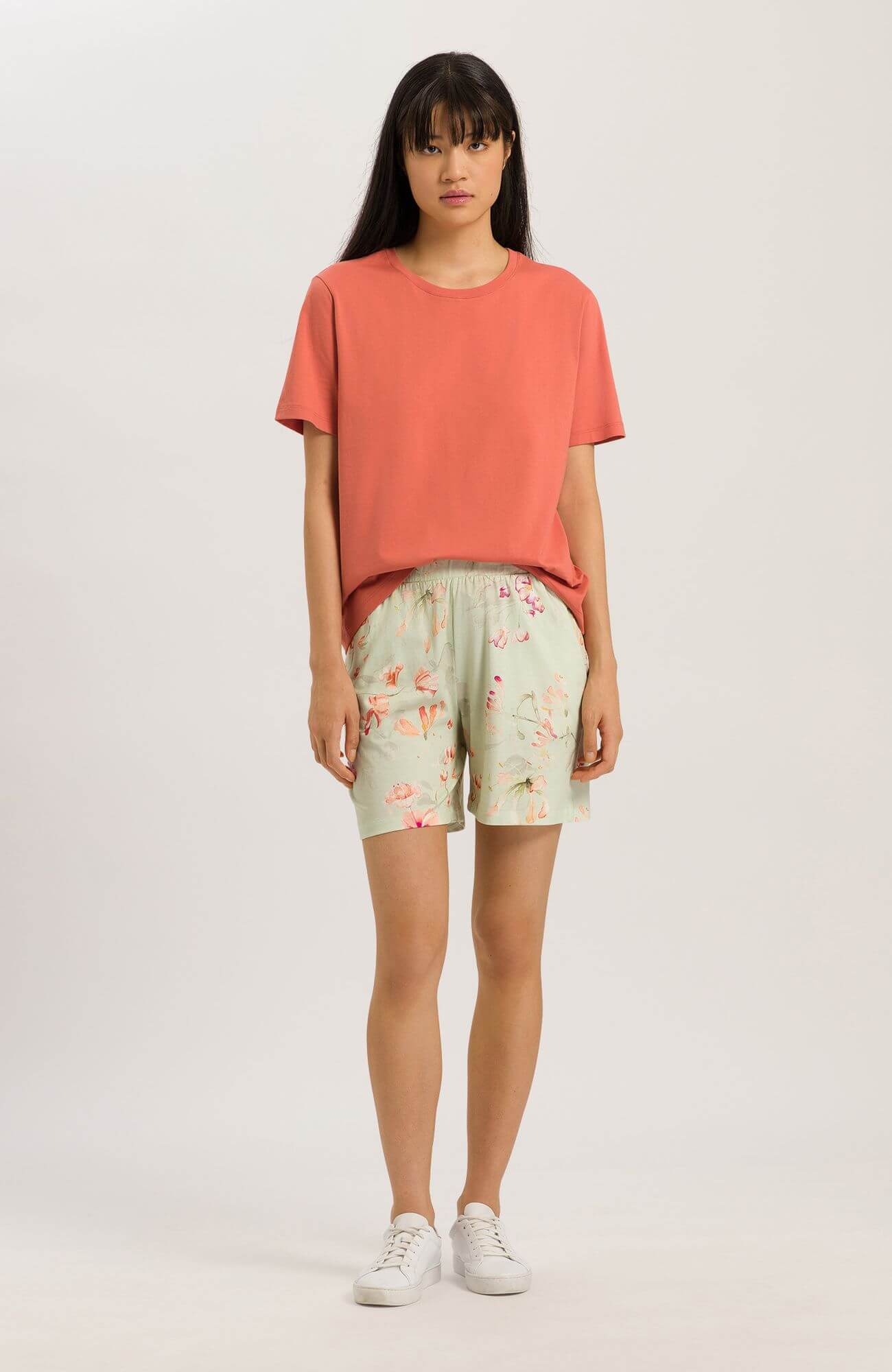 Футболка с круглым вырезом. Цвет Персиковый (072294)